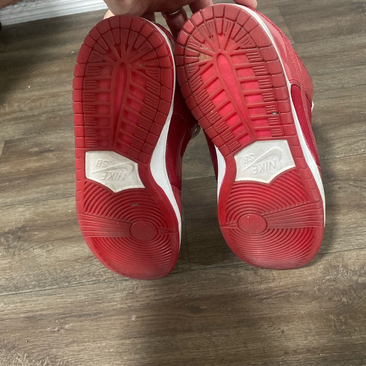 Nike Red patent leather dunks Size US 13 / EU 46 - 4 Thumbnail