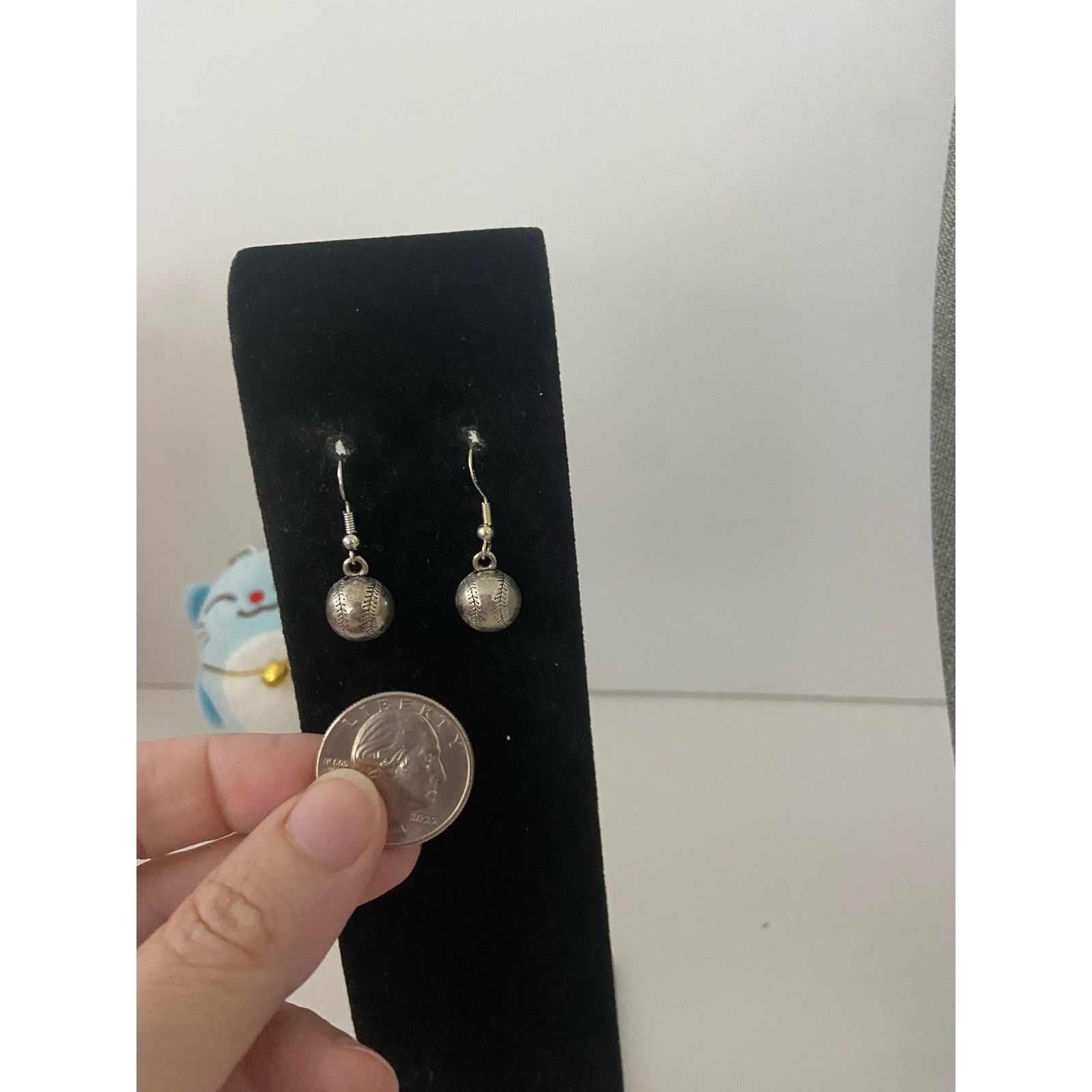 Handmade Upcycled baseball earrings Size ONE SIZE - 2 Thumbnail