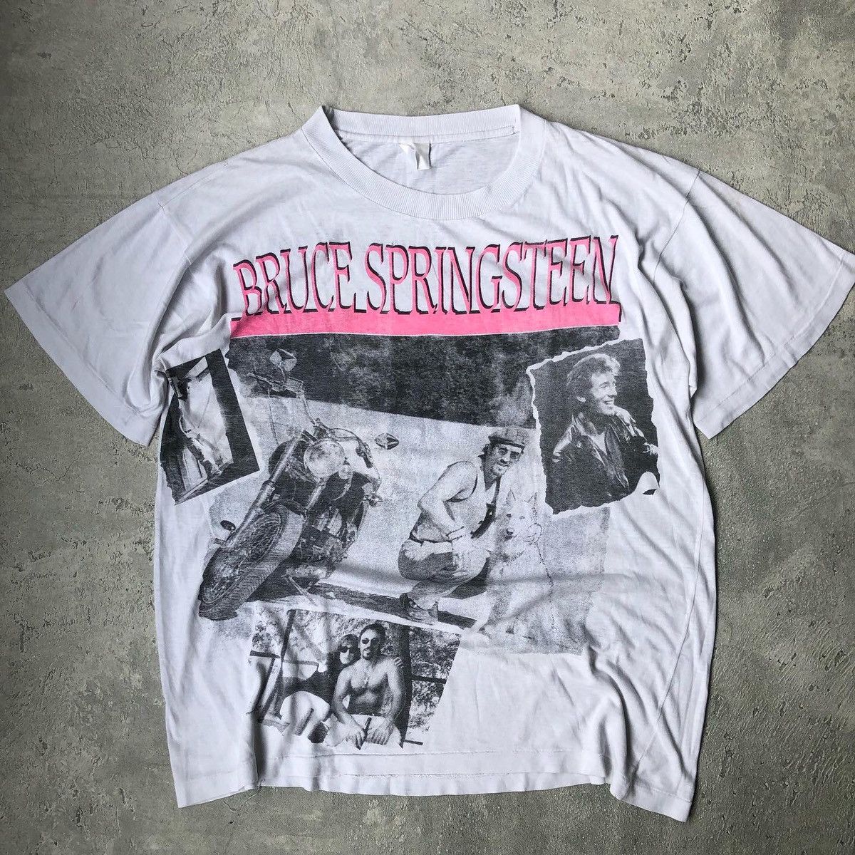 image of Band Tees x Vintage Bruce Springsteen in White, Men's (Size XL)