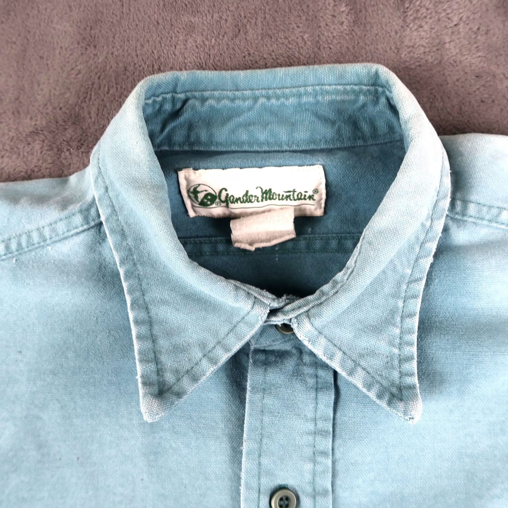 Vintage VINTAGE Gander Mountain Shirt Mens L Blue 90s Hunting Collared Button-Up Twill Cotton Long Sleeve Size US L / EU 52-54 / 3 - 7 Thumbnail