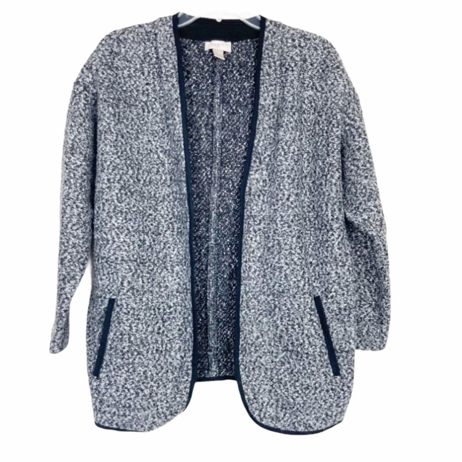 Loft Ann Taylor Loft Gray Speckled Open Front Cardigan Sz S Size S / US 4 / IT 40 - 1 Thumbnail