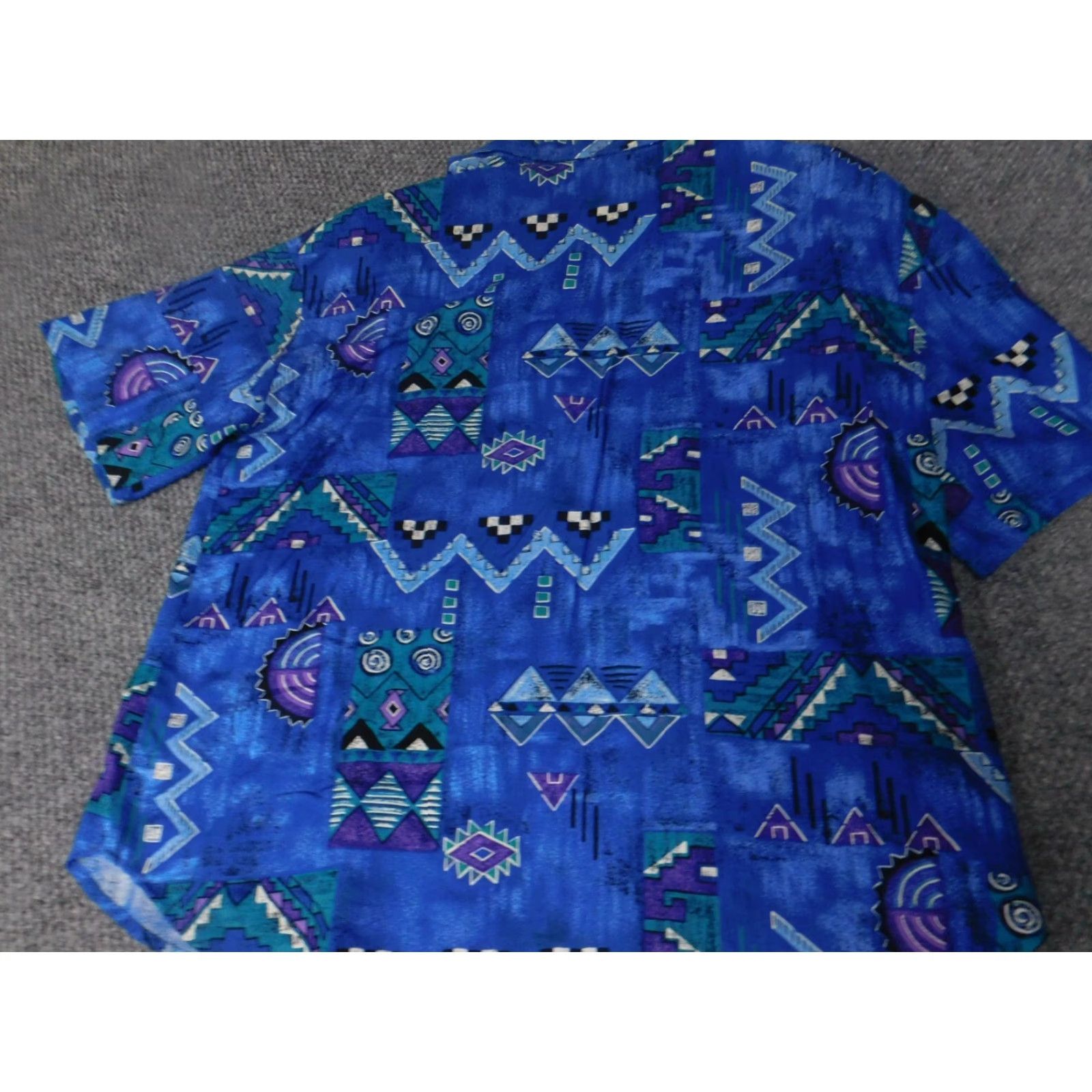 Lee Kathie Lee Womens Blouse 16 Blue Button Doen Size XXL / US 16-18 / IT 52-54 - 7 Thumbnail