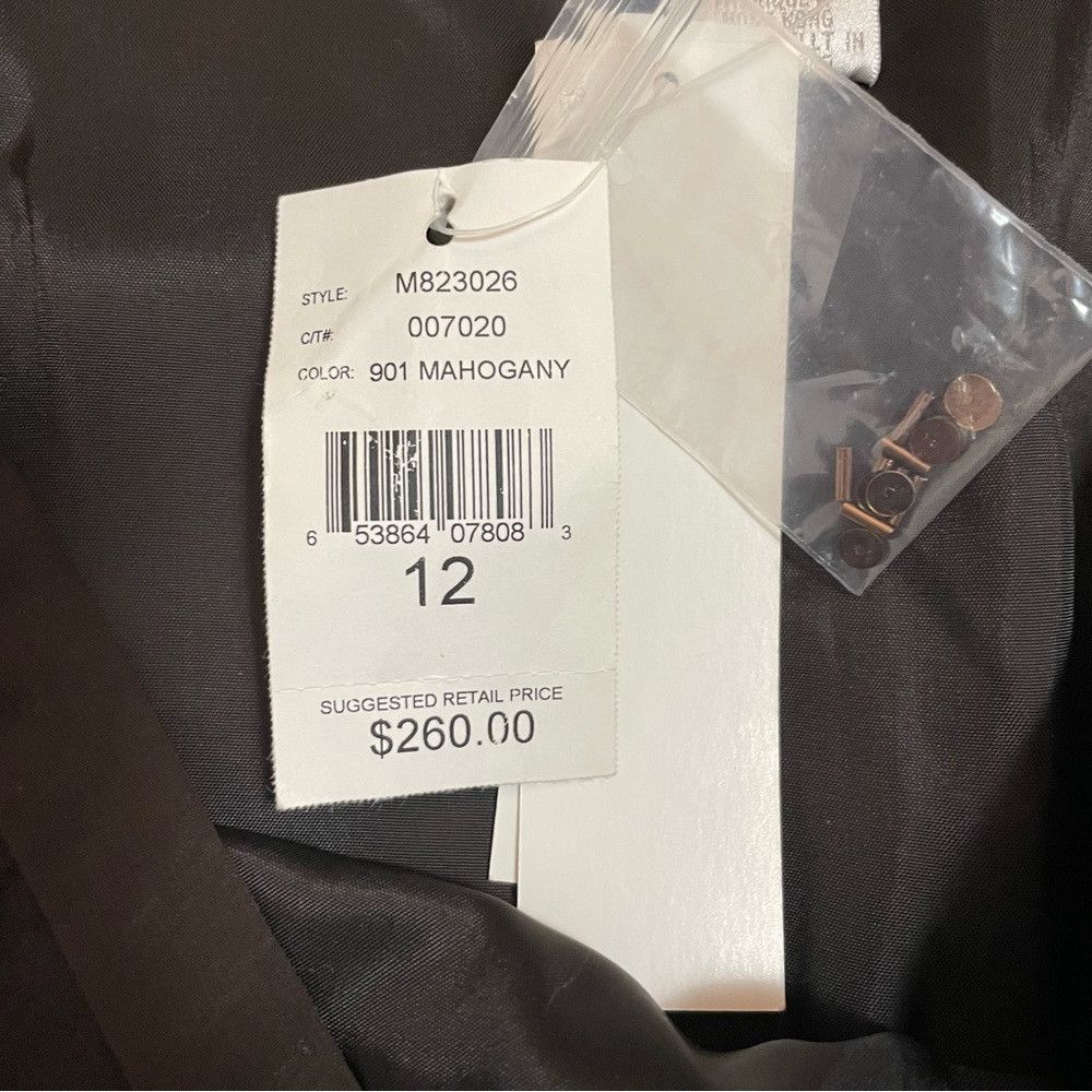 Magaschoni NWT New $260 Magaschoni Wool Silk Beaded Mahogany Skirt Siz Size 34" / US 12 / IT 48 - 7 Thumbnail