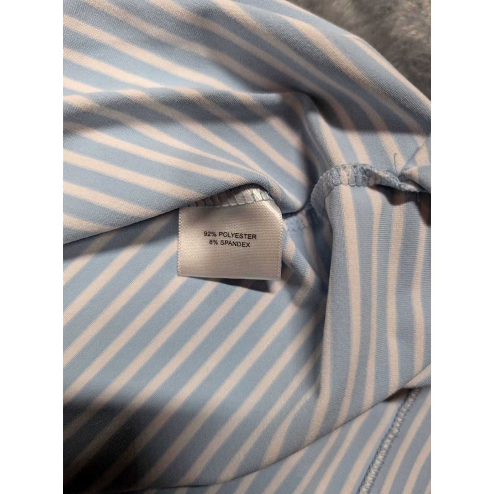 Peter Millar Peter Millar Crown Crafted Polo Shirt Mens XL Blue Striped Performance Stretch Size US XL / EU 56 / 4 - 6 Thumbnail