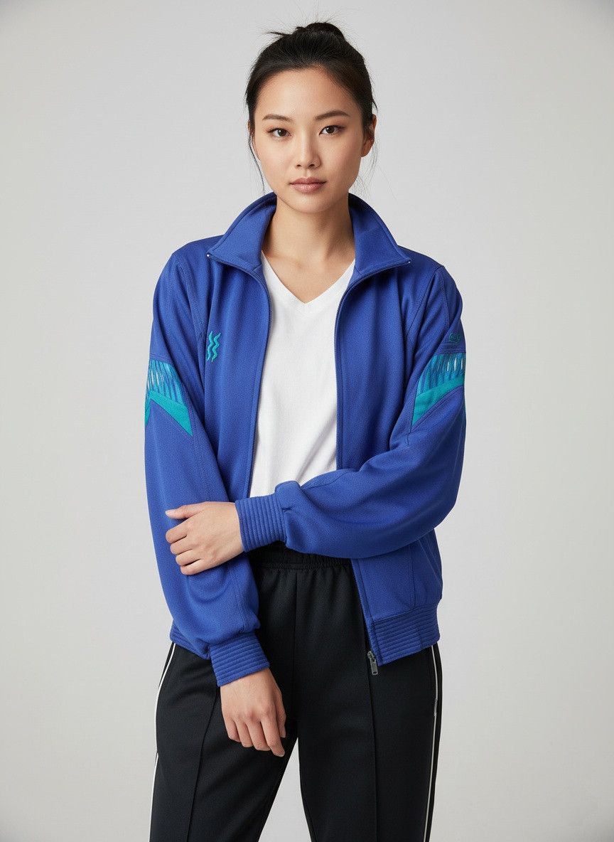 Mizuno 80s-90s Mizuno Super Star Exercise Unit Purple Neon Jacket Size S / US 4 / IT 40 - 1 Thumbnail