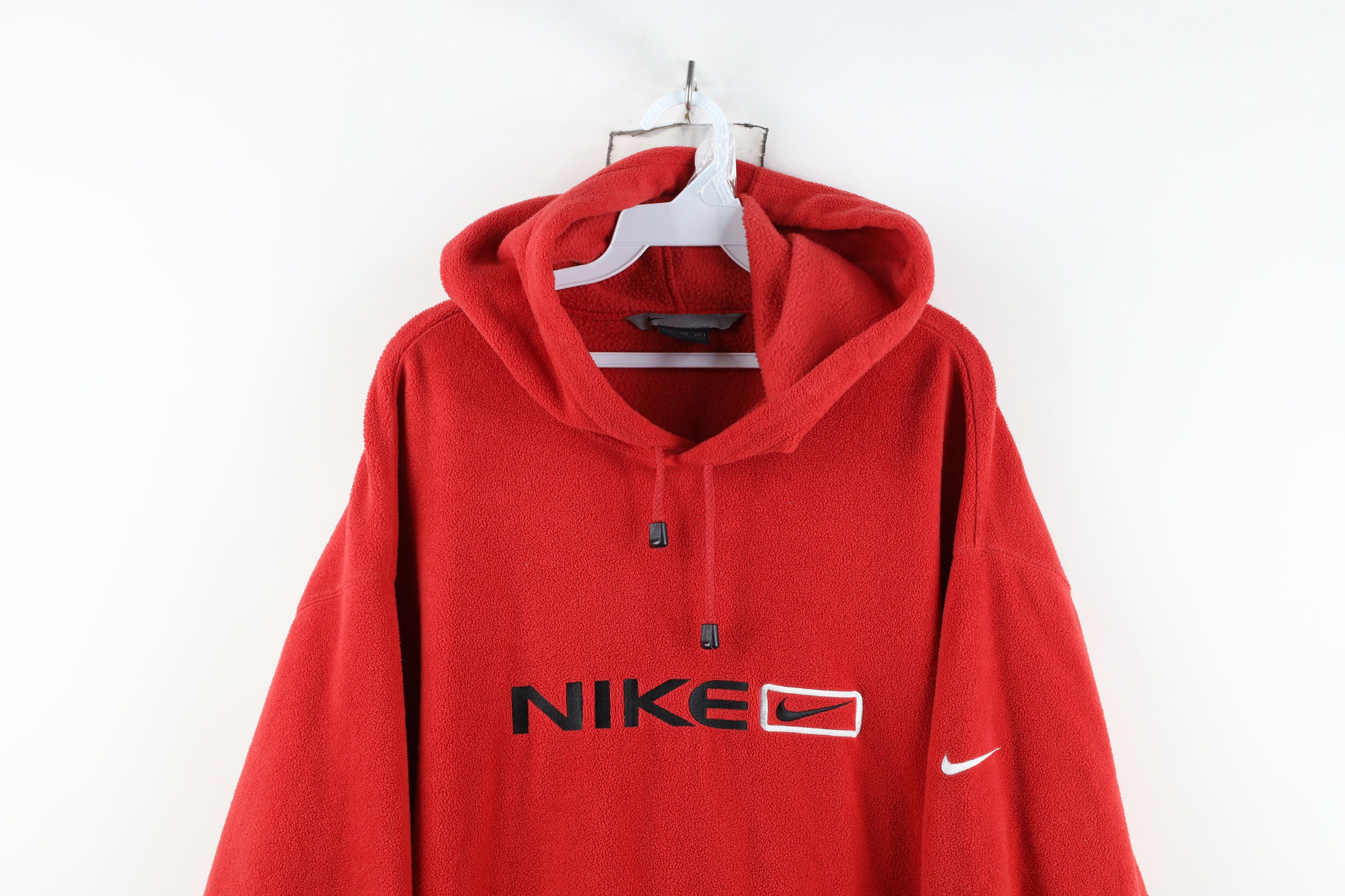 Nike Vintage Nike Travis Scott Center Swoosh Fleece Hoodie Red Size US XXL / EU 58 / 5 - 2 Thumbnail