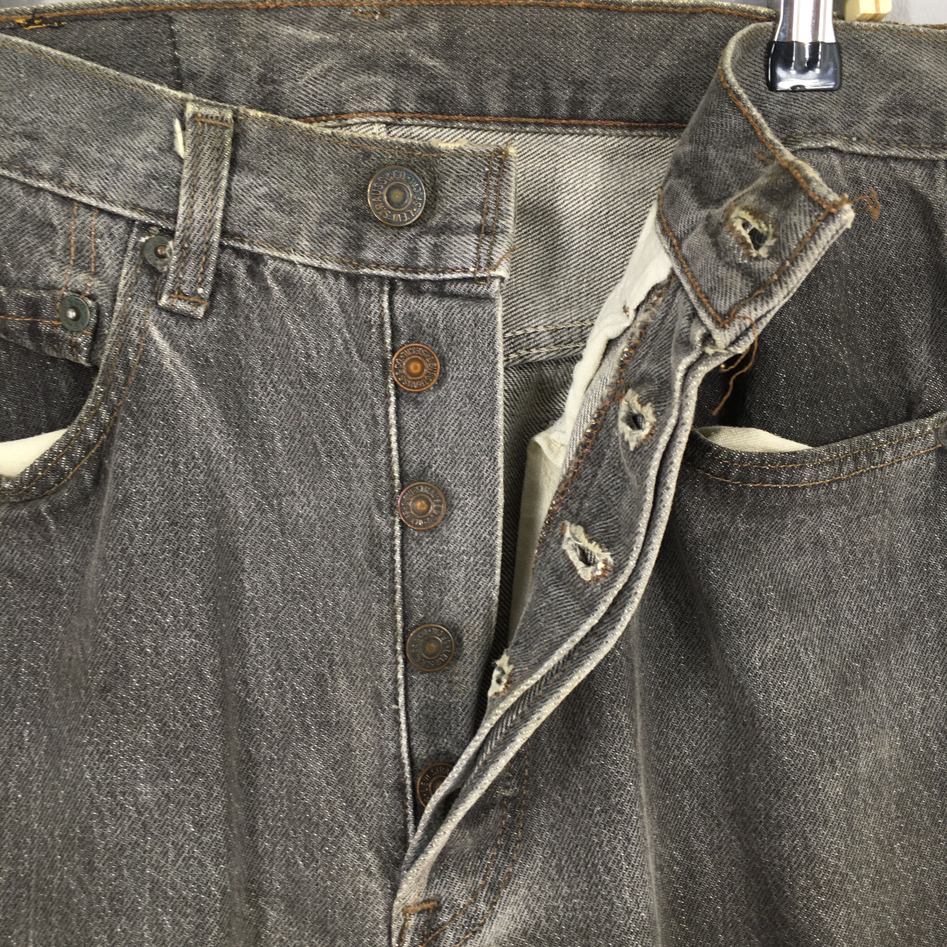 Levi's Size 30x31 Vintage 90s Levi's 501 Faded Black Jeans S1137 Size US 30 / EU 46 - 6 Thumbnail