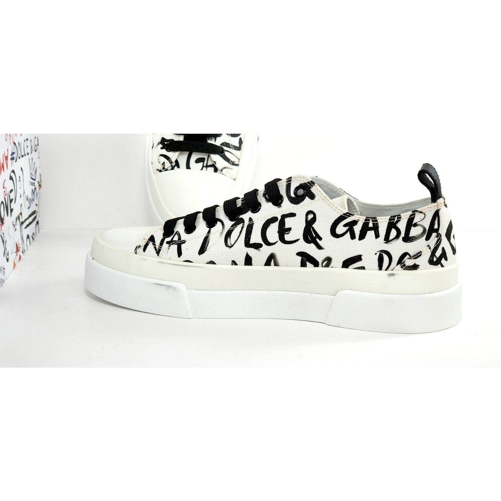 Dolce & Gabbana DOLCE & GABBANA PORTOFINO Crystal DG Logo White US 9. EU 42 Size US 9 / IT 39 - 5 Thumbnail