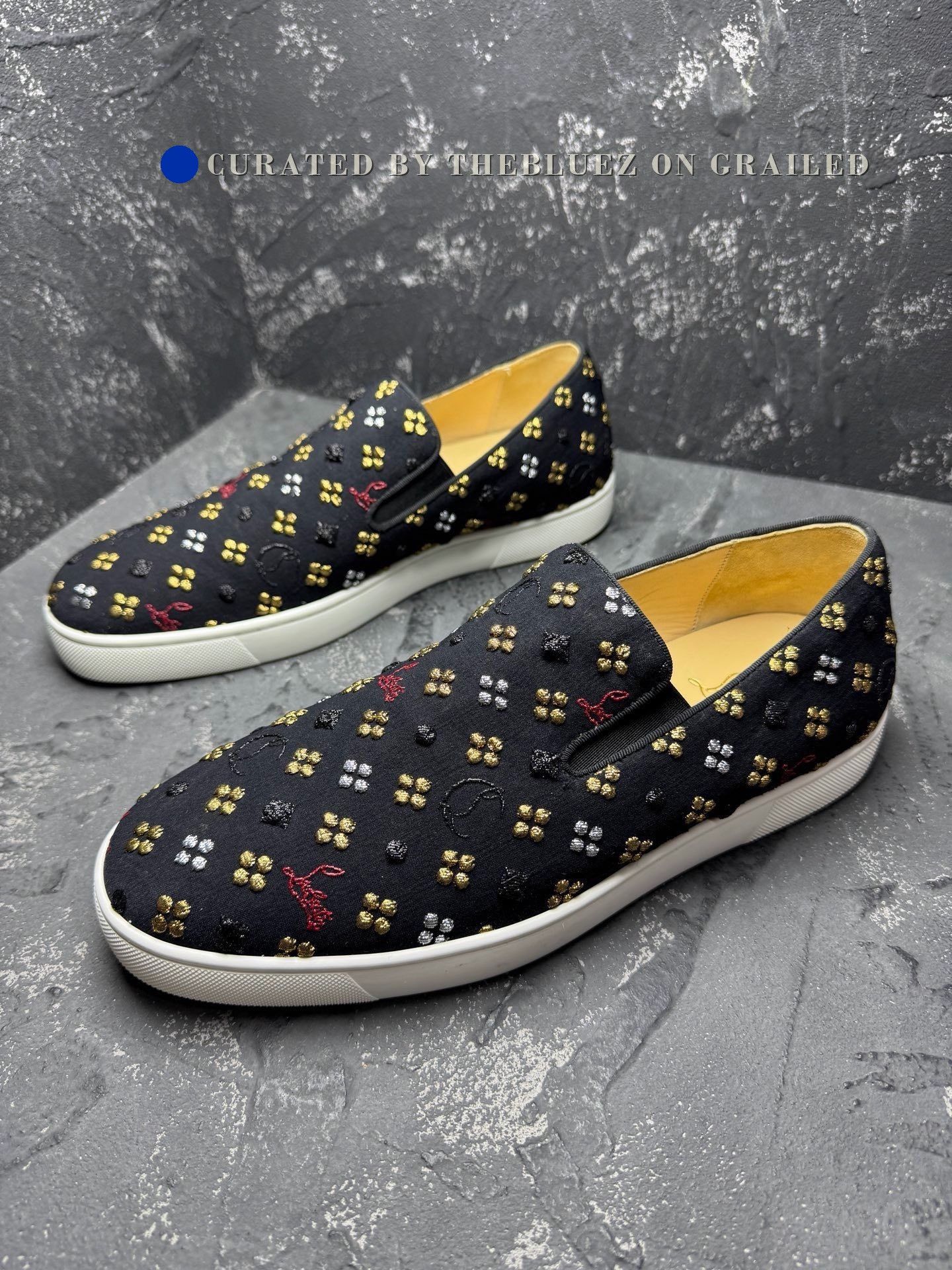 Christian Louboutin Christian Louboutin Embroidered Slip-On Size US 10 / EU 43 - 1 Thumbnail