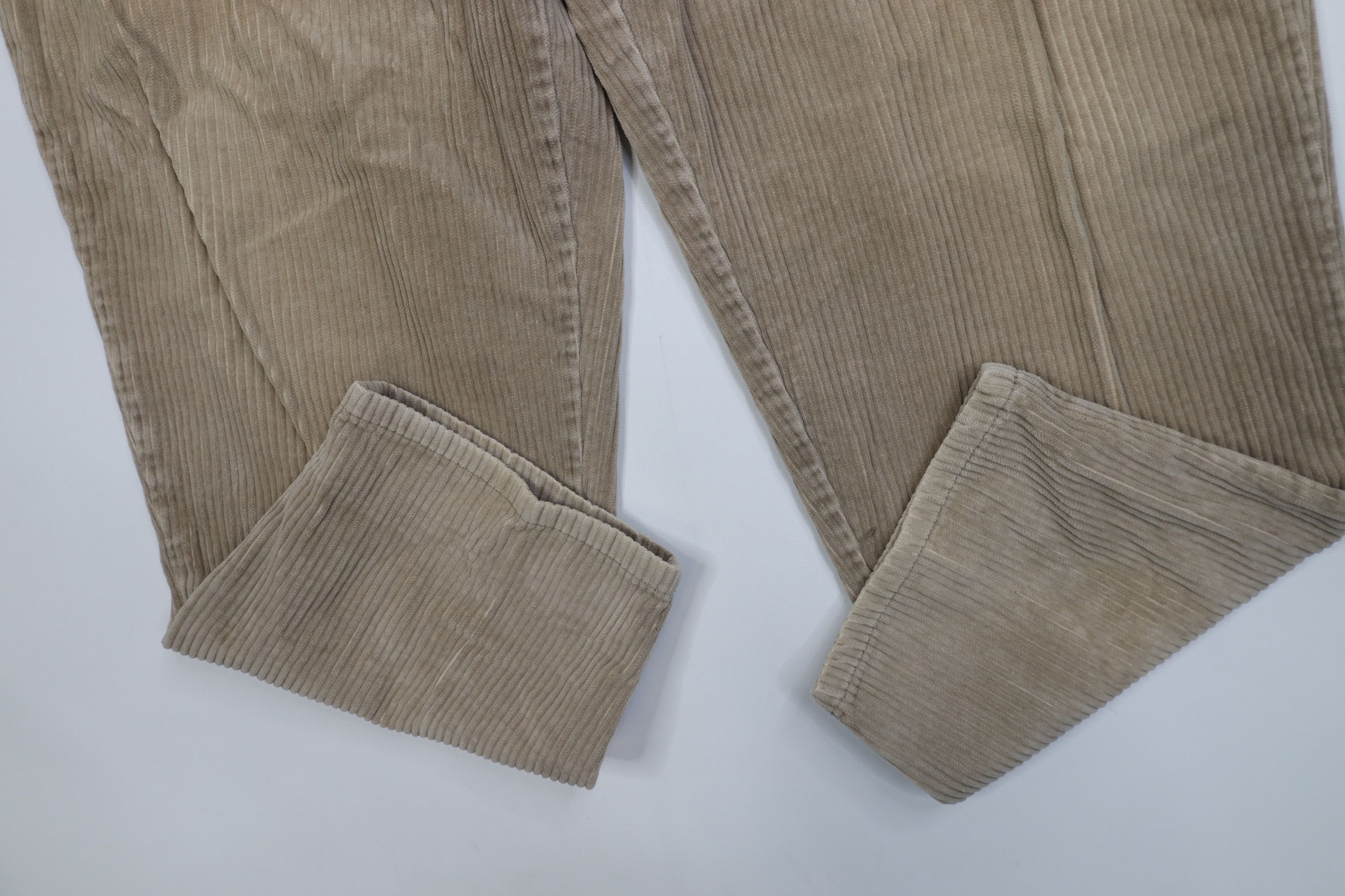 Vintage Vintage 90s Streetwear Relaxed Fit Corduroy Pants Khaki Size US 36 / EU 52 - 5 Thumbnail