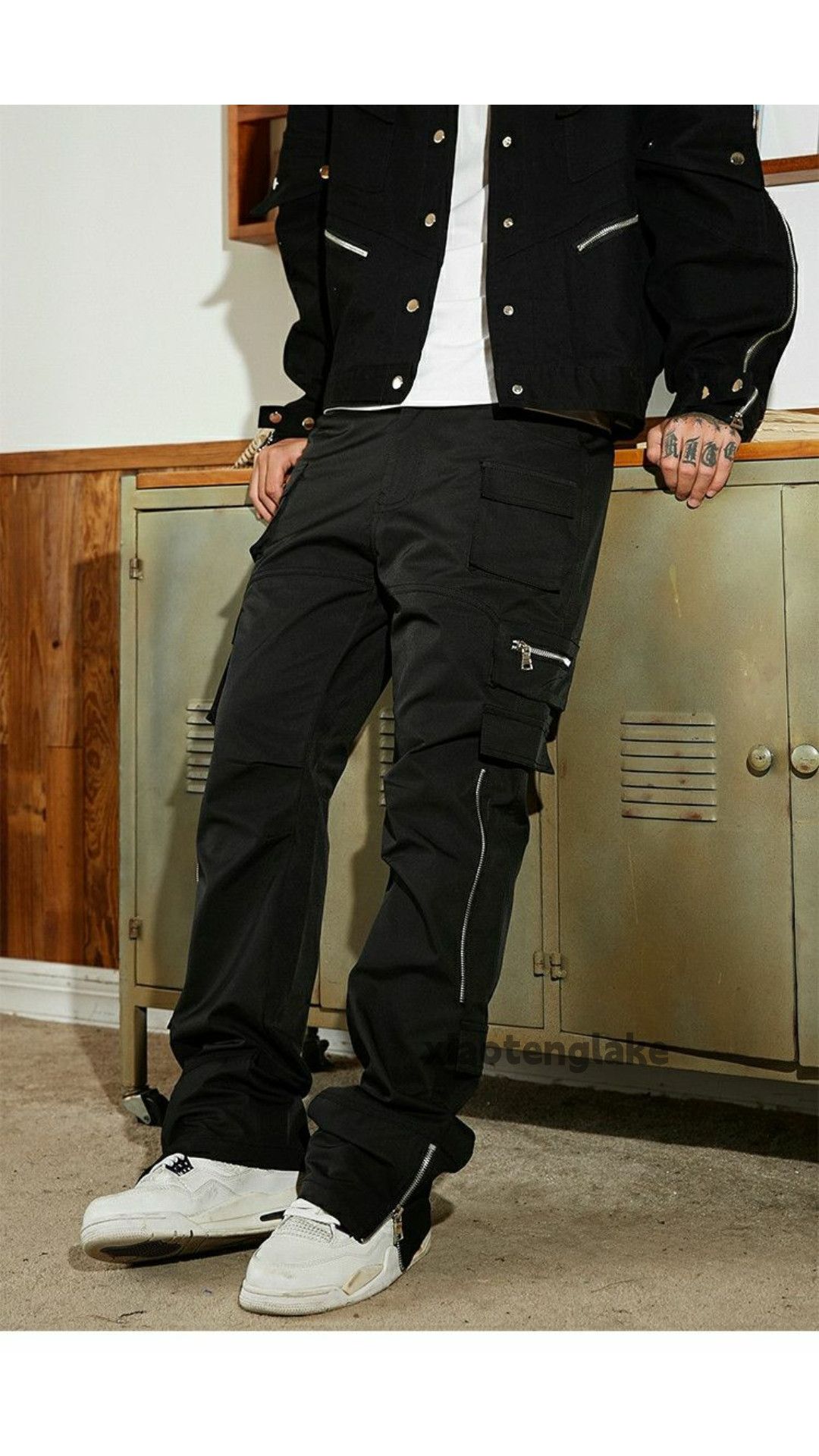 Designer × Japanese Brand × Vintage zipper utility military outdoor flared bootcut cargo pants Size US 34 / EU 50 - 4 Thumbnail