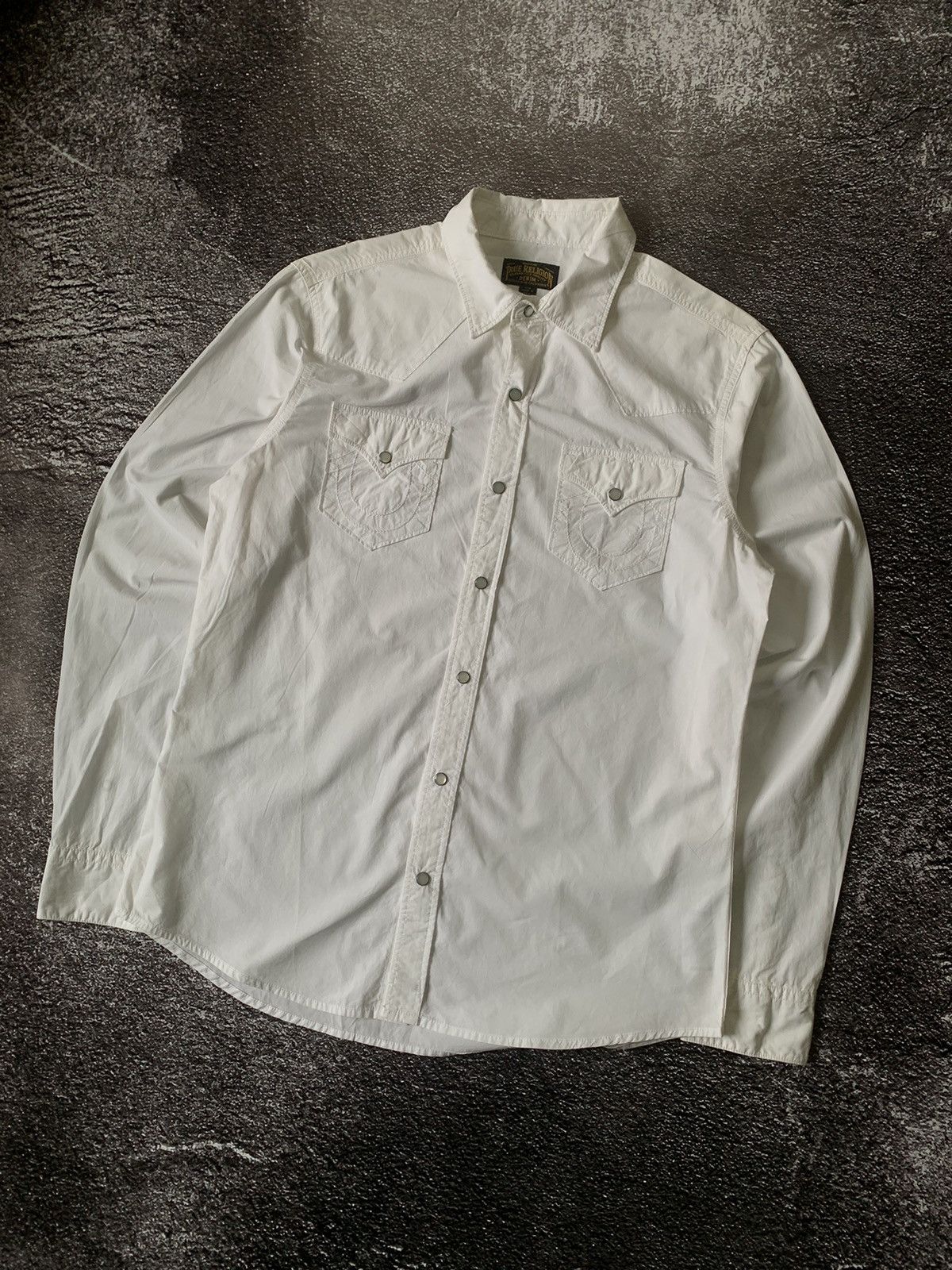 True Religion True Religion Shirt Button Up Longsleeve White Y2K Size US M / EU 48-50 / 2 - 2 Thumbnail