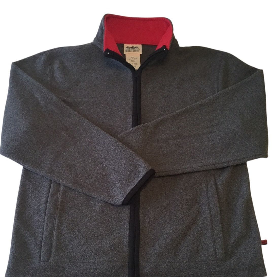 Northern Reflections Northern Reflections Fleece Full Zip Pockets Gray Red Medium Size S / US 4 / IT 40 - 6 Thumbnail