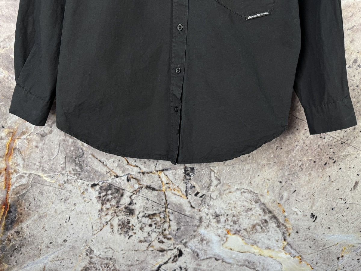 Alexander Wang Alexander Wang Black Shirt Long Sleeve Zip Detail Designer Size S / US 4 / IT 40 - 4 Thumbnail