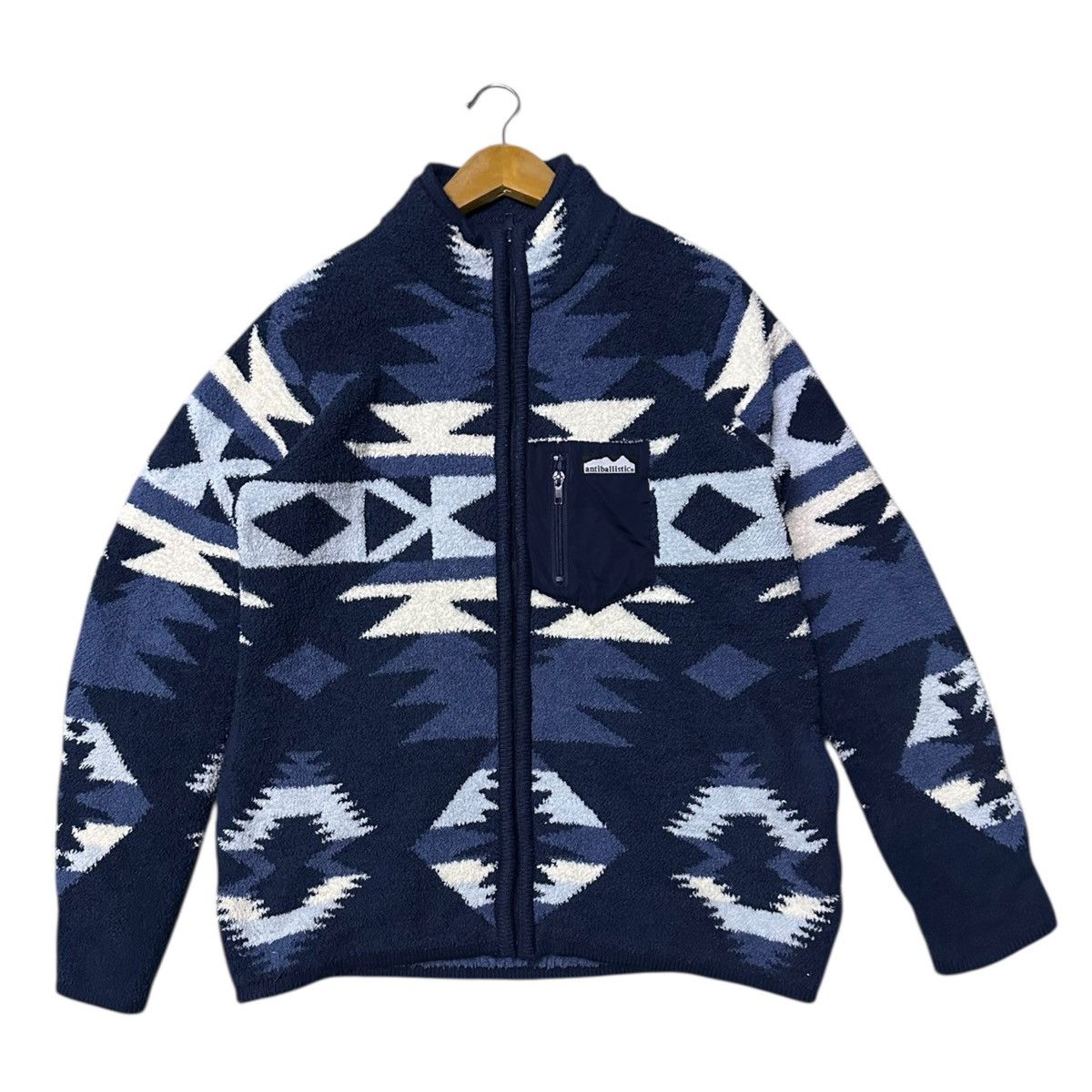 Japanese Brand Vintage Navajo Anti Ballistic Fleece Zipper Jacket Size US M / EU 48-50 / 2 - 1 Thumbnail