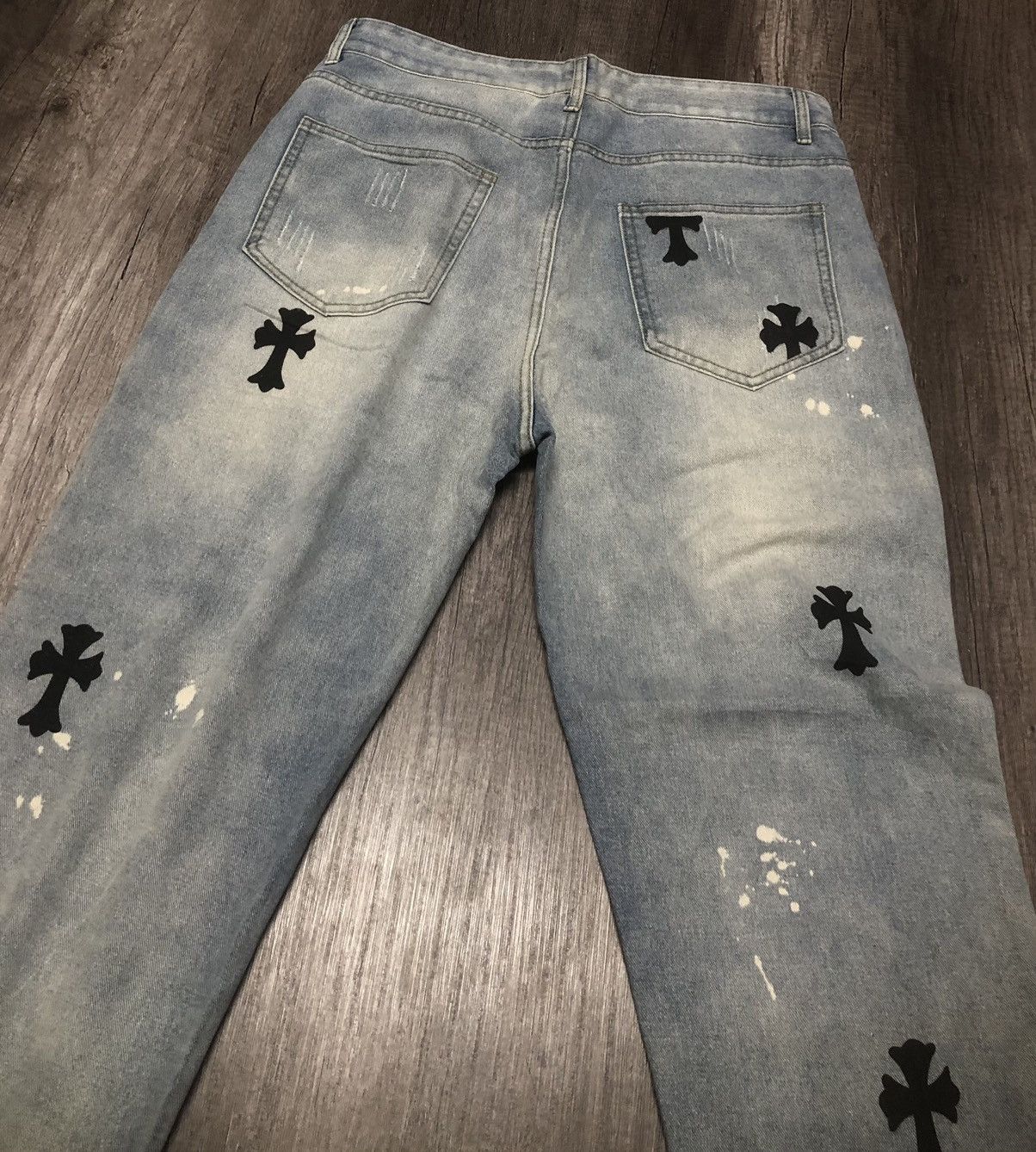 Designer × Japanese Brand Japanese Brand Design Chrome Heart Denim Jeans Size US 34 / EU 50 - 7 Thumbnail