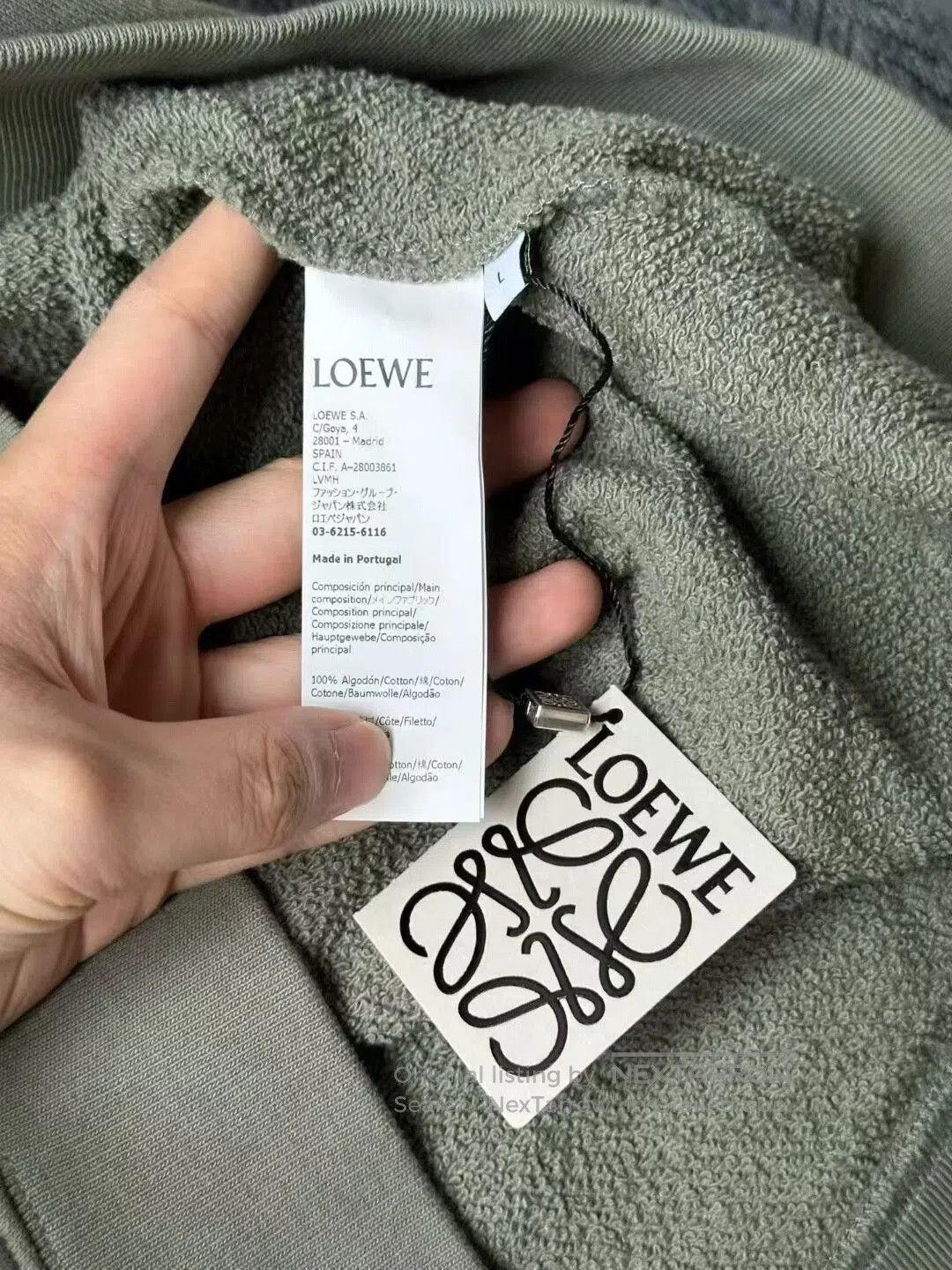 Loewe loewe embroidered logo drawstring hoodie. Size US L / EU 52-54 / 3 - 4 Thumbnail