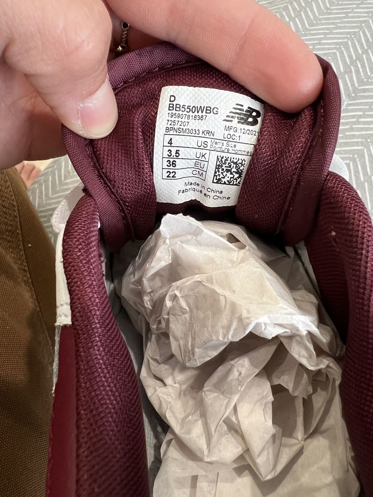 New Balance New Balance 550 Burgundy Turquoise/Cyan BB550WBG Size US 4 / IT 34 - 7 Thumbnail