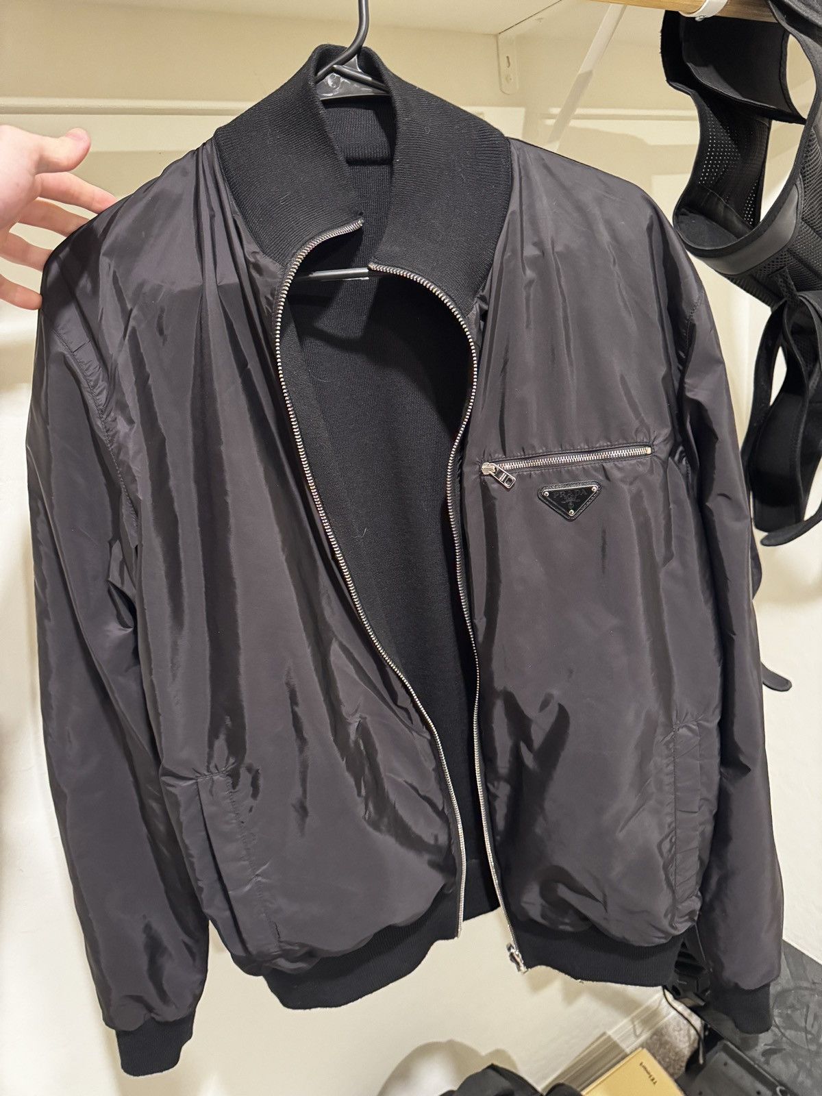 Prada Reversible wool and Re-Nylon jacket Size US M / EU 48-50 / 2 - 1 Thumbnail