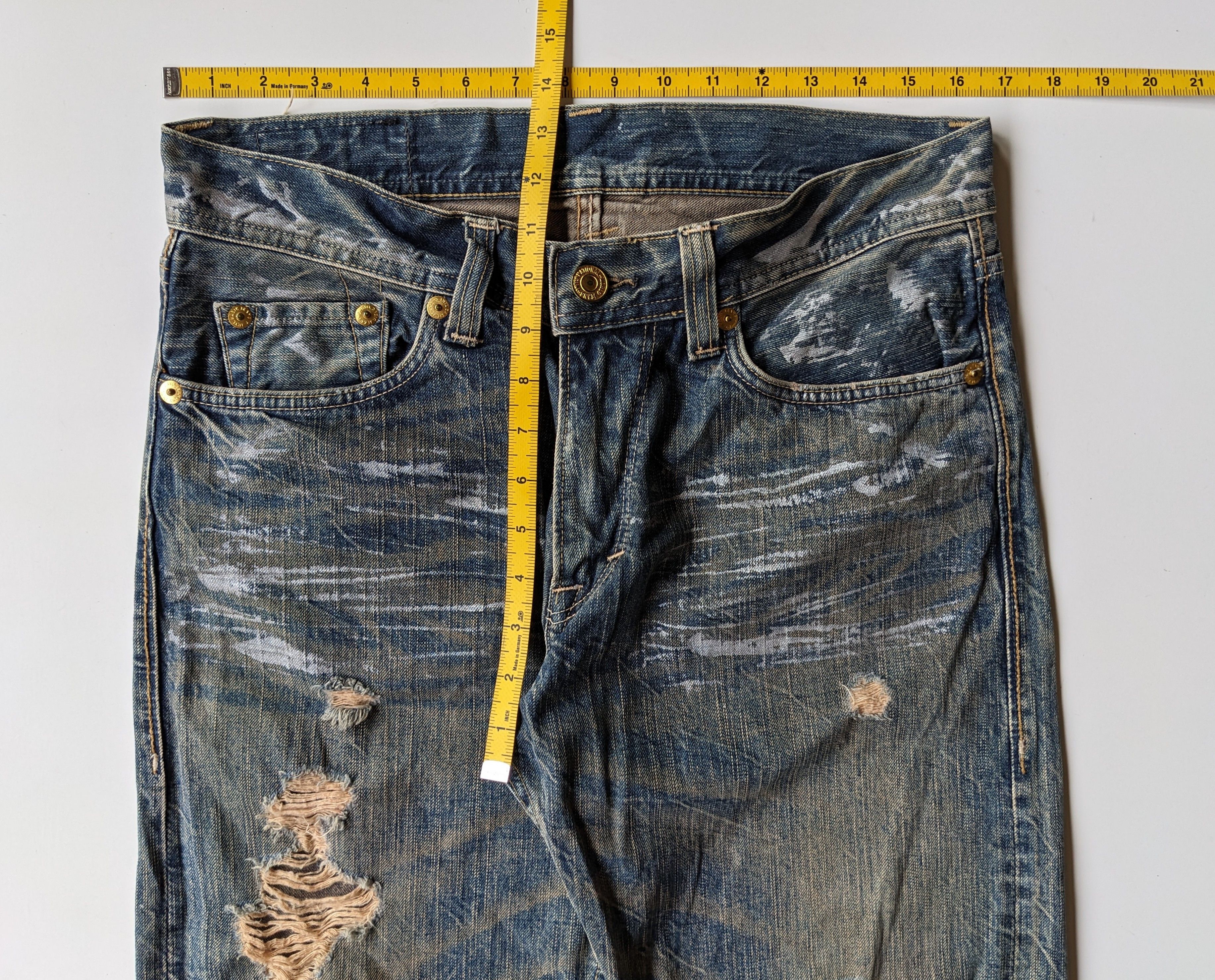 Japanese Brand Denim Craft painter mudwash jeans Size US 33 - 8 Thumbnail