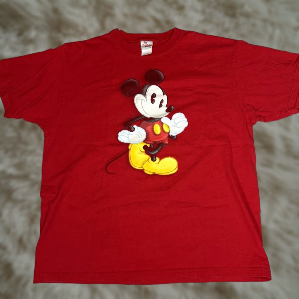 Disney VINTAGE Disney The Disney Store Mickey Mouse Red T-shirt Mens Short Sleeve USA Cotton XL SX Size US XL / EU 56 / 4 - 1 Thumbnail