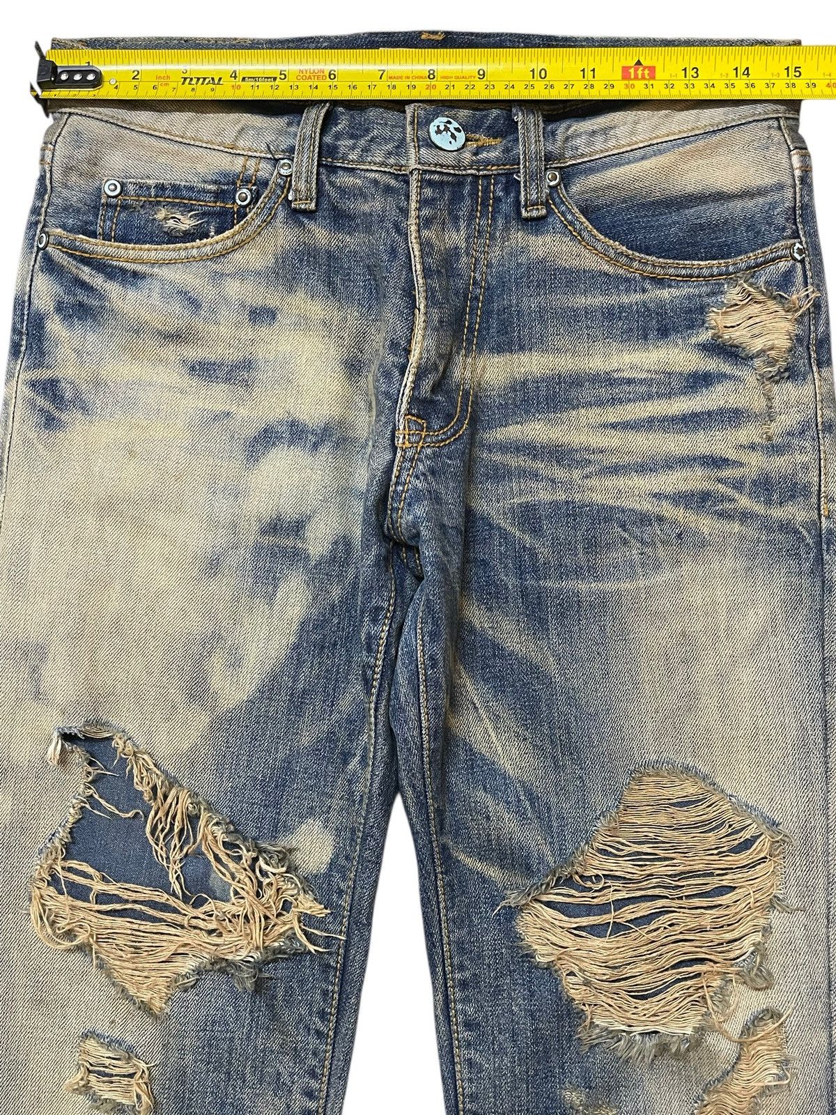 GOA 💥Rare💥 Vintage G.O.A Mud Wash Faded Distressed Flared GOA Size US 30 / EU 46 - 13 Thumbnail