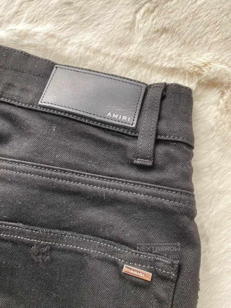 Amiri Amiri Size 29 Black suede MX1 jeans Size US 29 - 3 Thumbnail