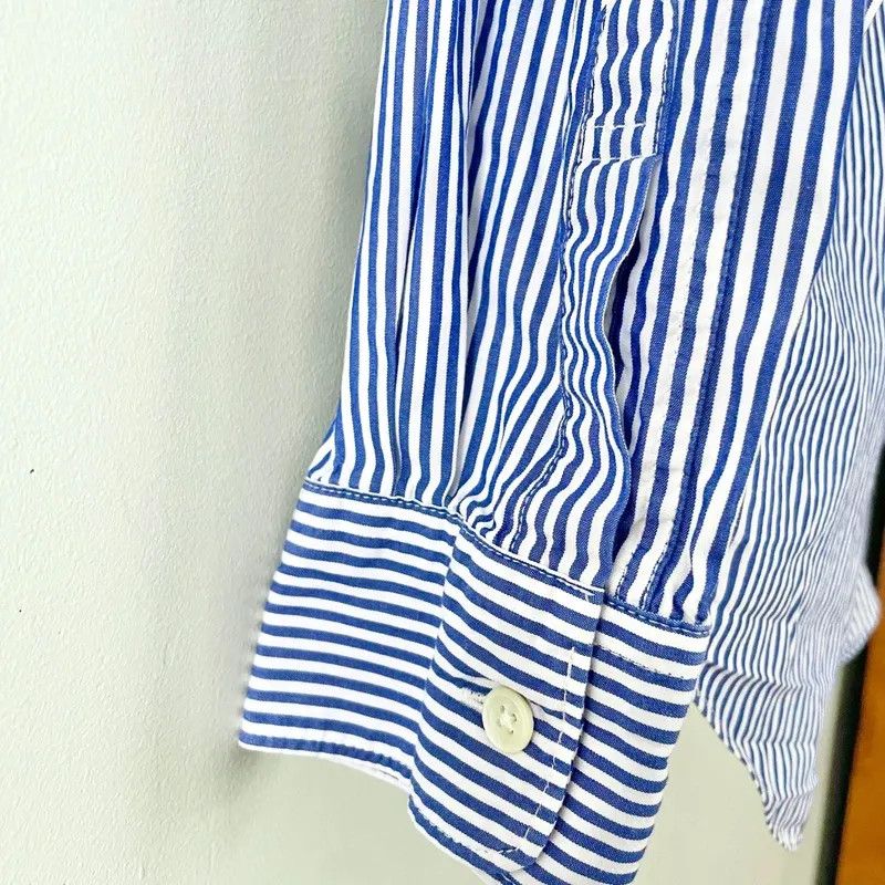 Comme des Garcons PLAY Comme Des Garçons PLAY Navy Blue White Striped Button Front Size M / US 6-8 / IT 42-44 - 6 Thumbnail