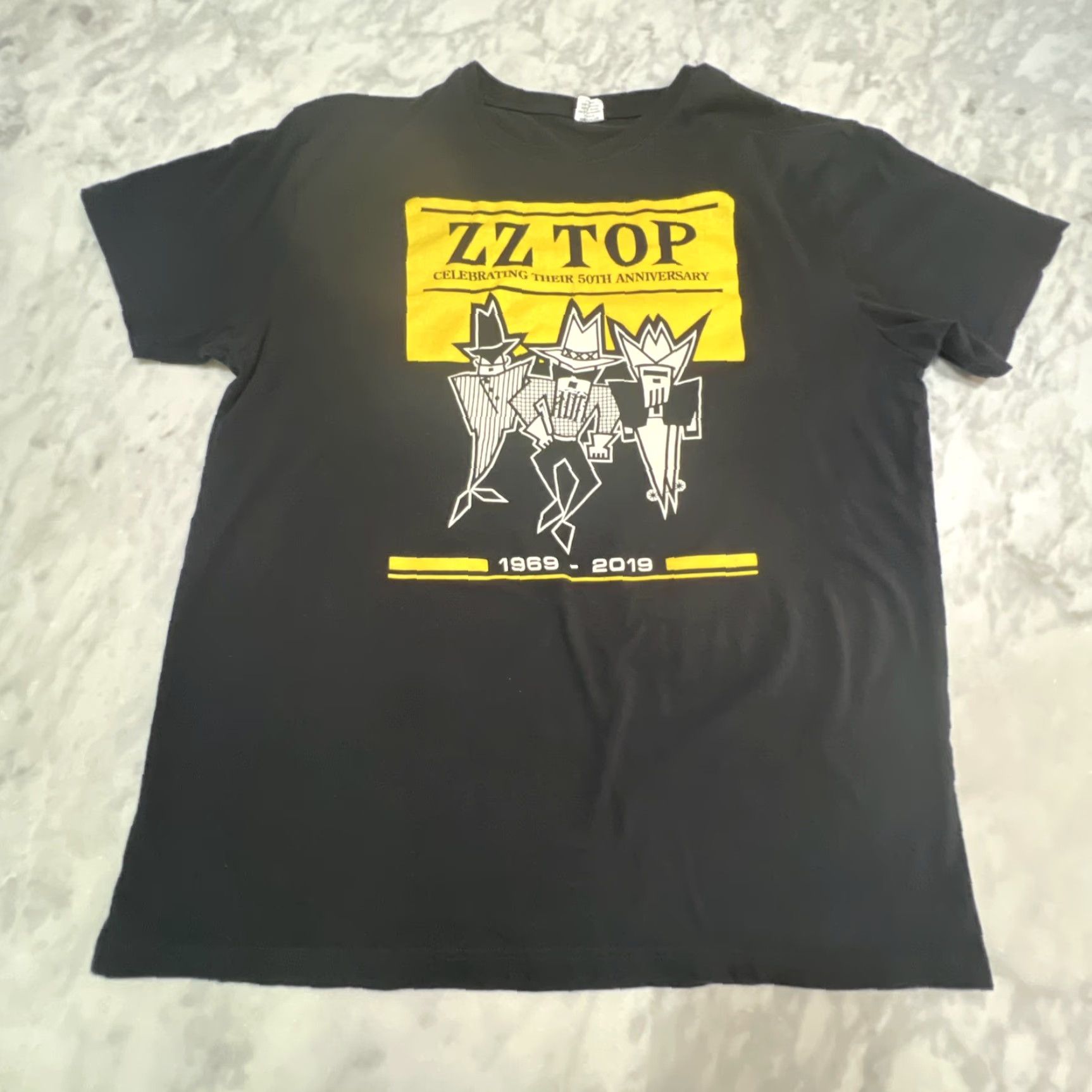 Vintage ZZ Top 50th Anniversary T Shirt Men 2XL Graphic Black Faded CJ & K Size US XXL / EU 58 / 5 - 3 Thumbnail