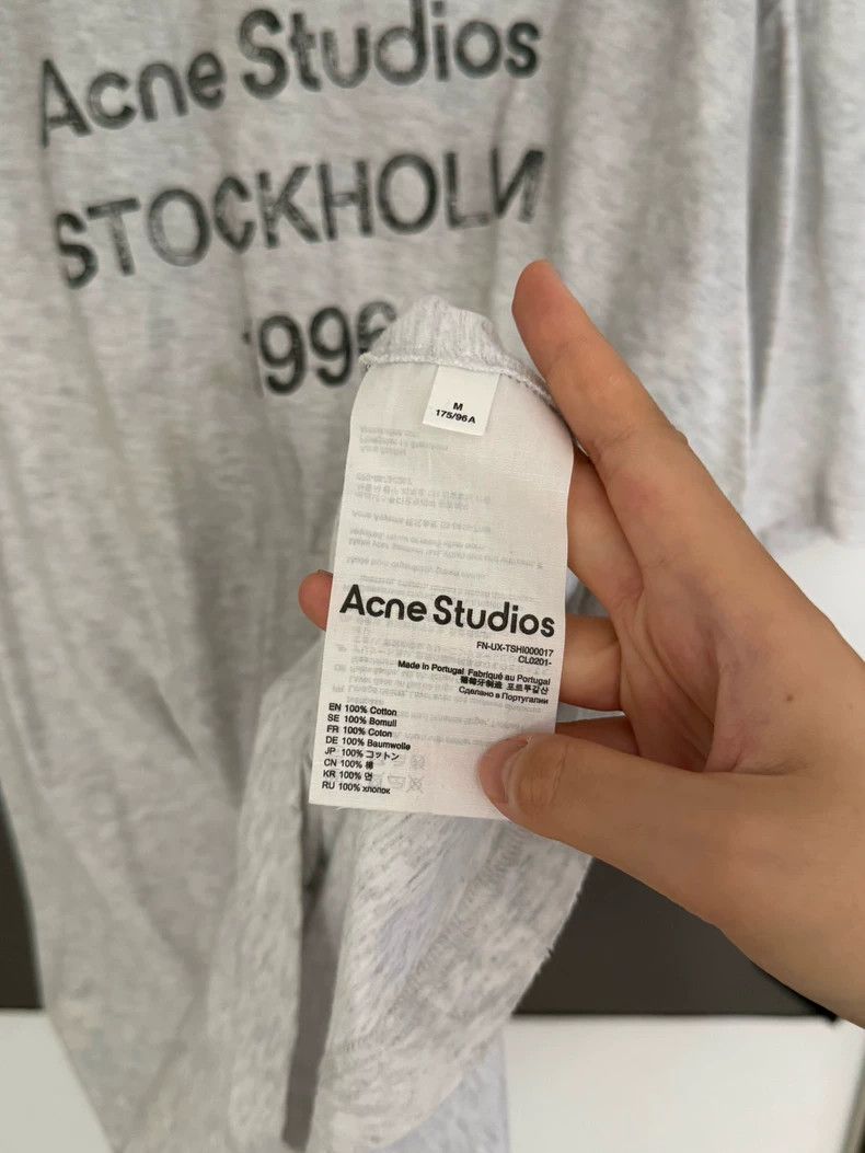 Acne Studios White letter-printed off-the-shoulder round-n