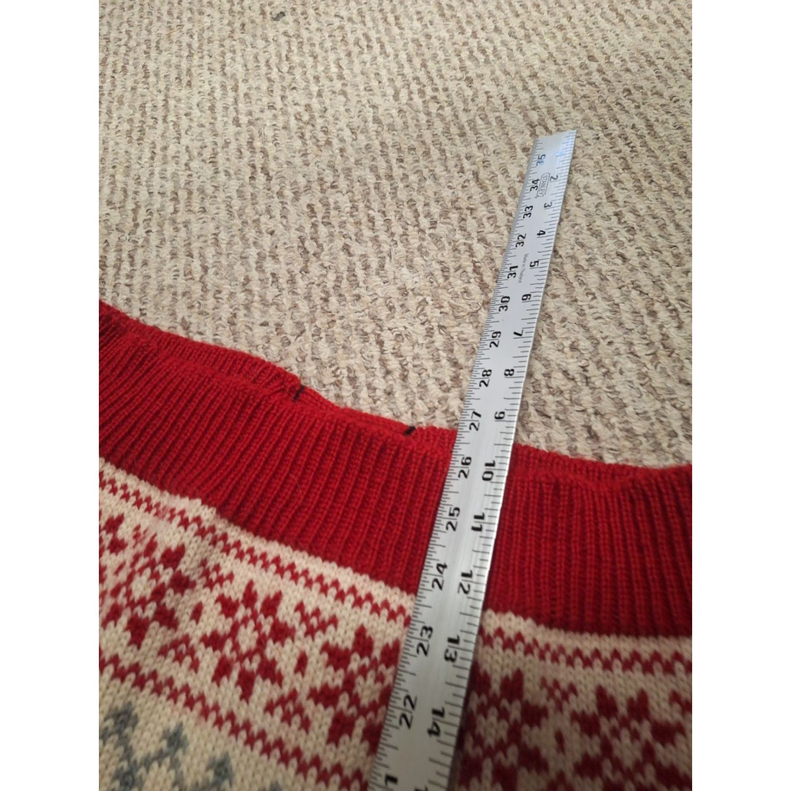 Dale Of Norway VINTAGE Dale of Norway Cardigan Women's Wool Jumper 40 M Red Fair Isle Long Sleeve Round Neck Ski Winter Knitted Knit Size M / US 6-8 / IT 42-44 - 6 Thumbnail