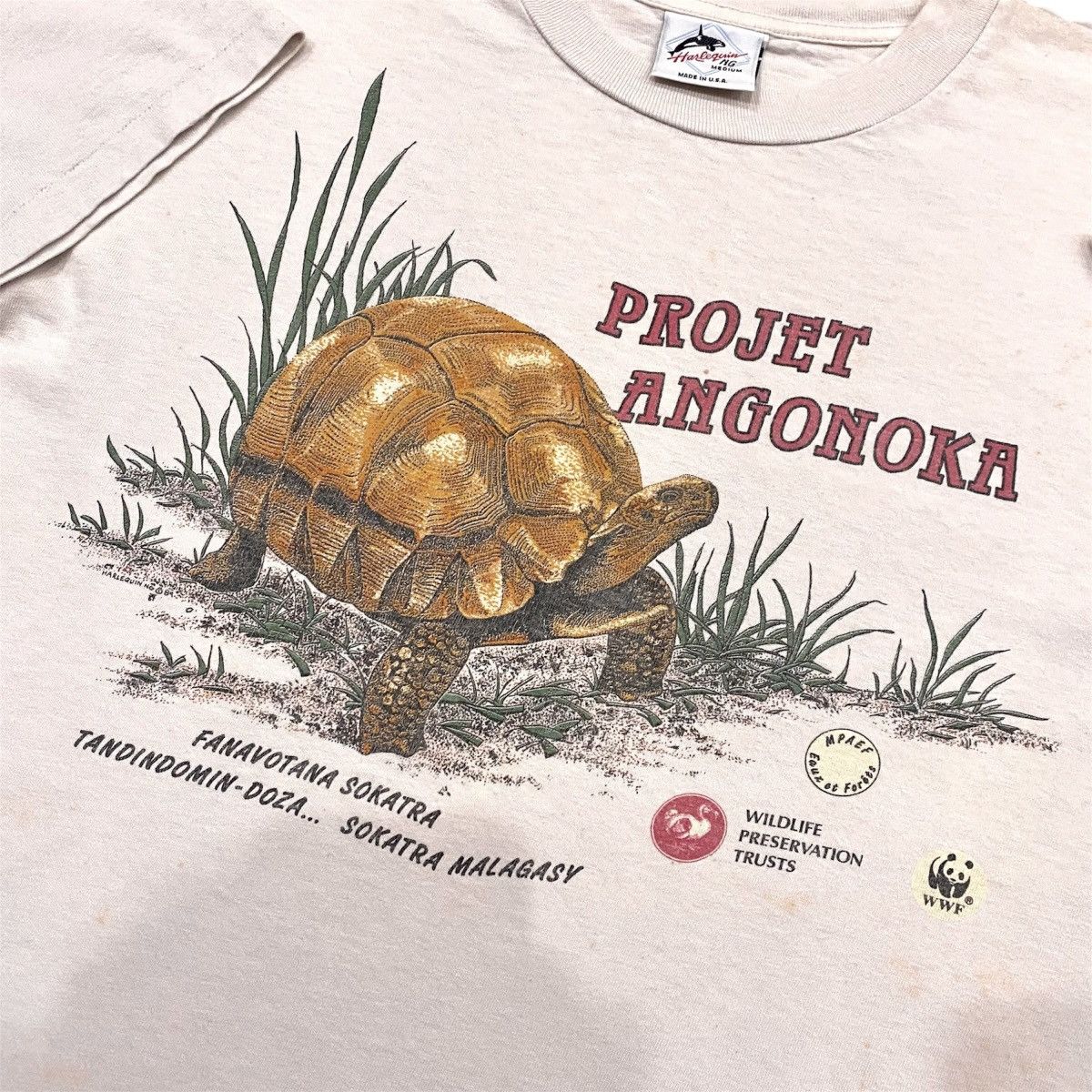 Habitat Vintage 90s World Wildlife Fund WWF Projet Angonoka Tshirt Size US S / EU 44-46 / 1 - 4 Thumbnail