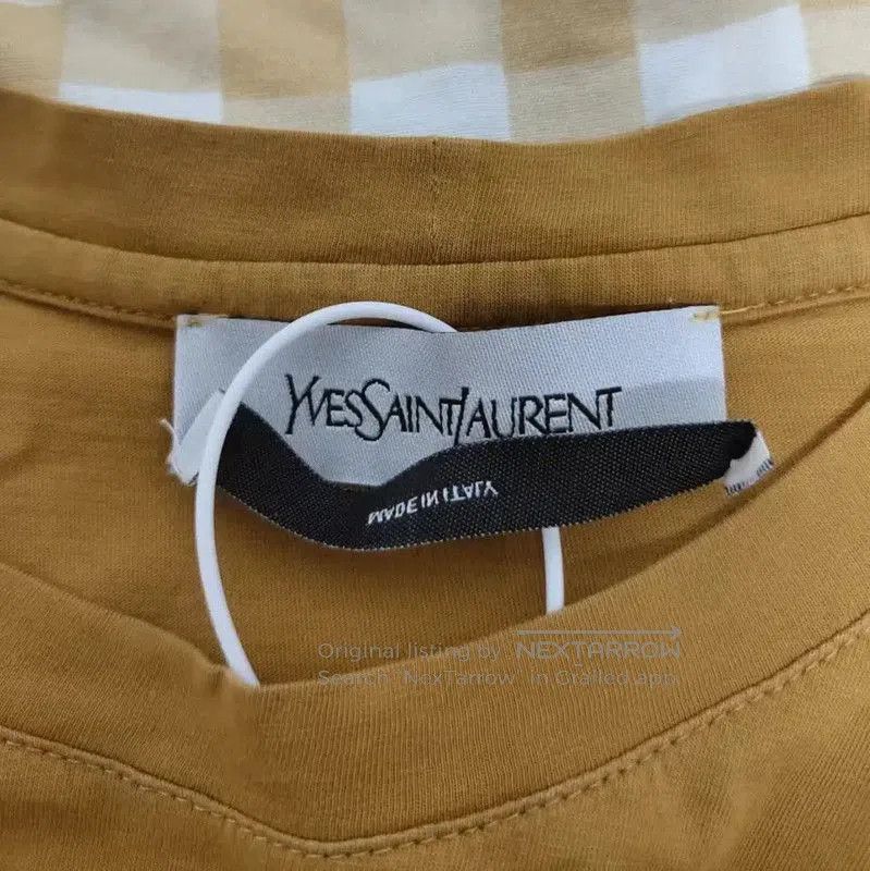 Yves Saint Laurent YSL Yellow Women's T-Shirt in Size S . Size S / US 4 / IT 40 - 3 Thumbnail