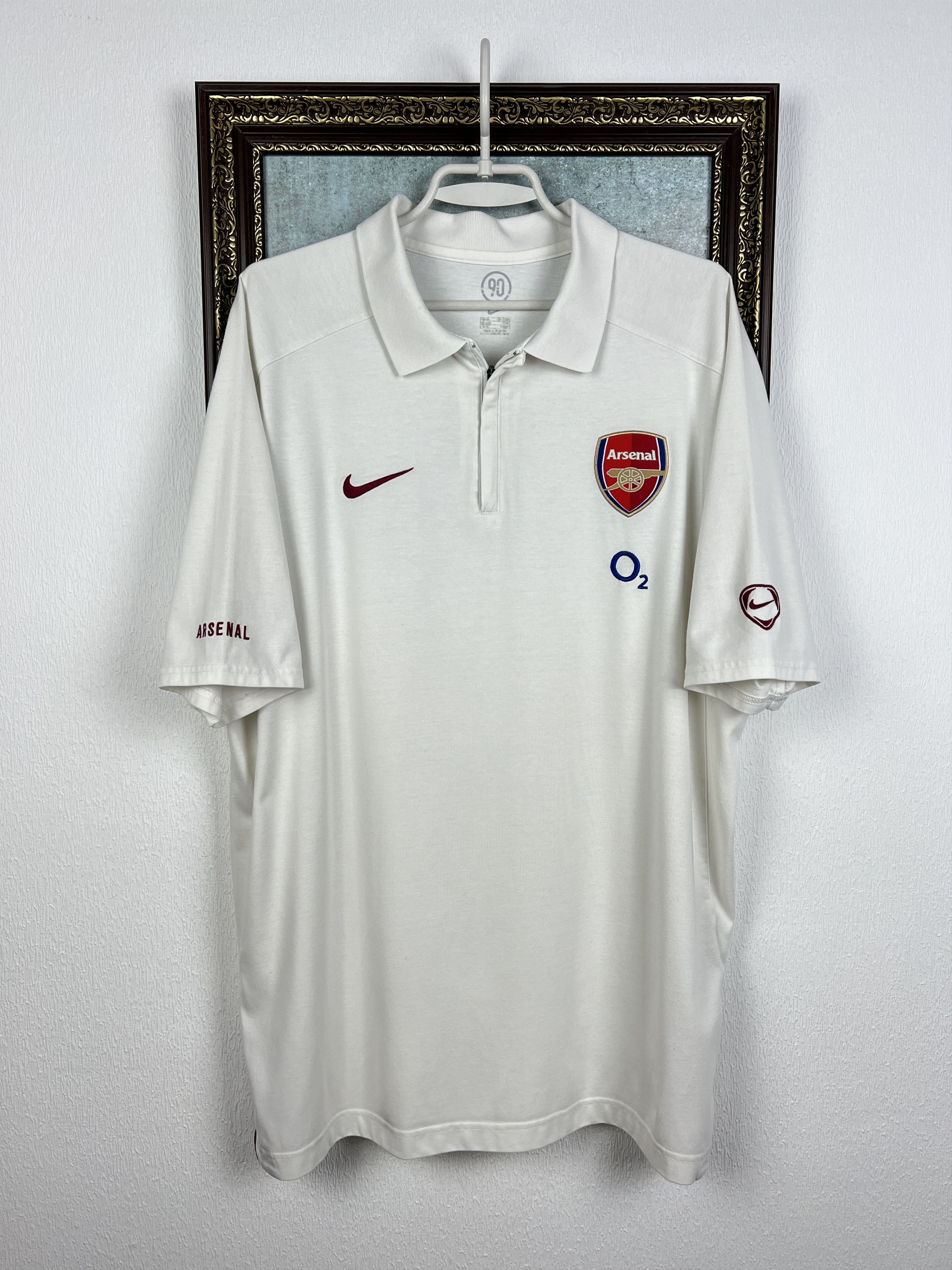 Nike Vintage Arsenal Football Shirt Polo Soccer Jersey Gunners Size US XL / EU 56 / 4 - 1 Thumbnail