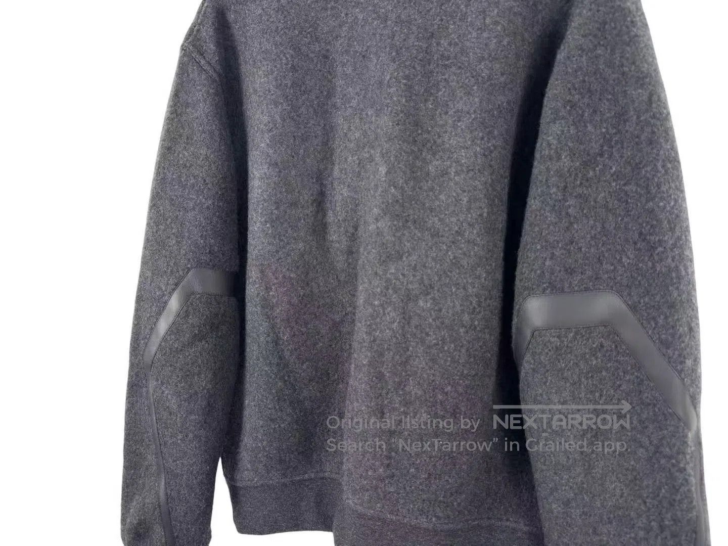 Hermes Hermes Dark Gray Wool and Cashmere Blend Mixed with Leathe Size US L / EU 52-54 / 3 - 4 Thumbnail