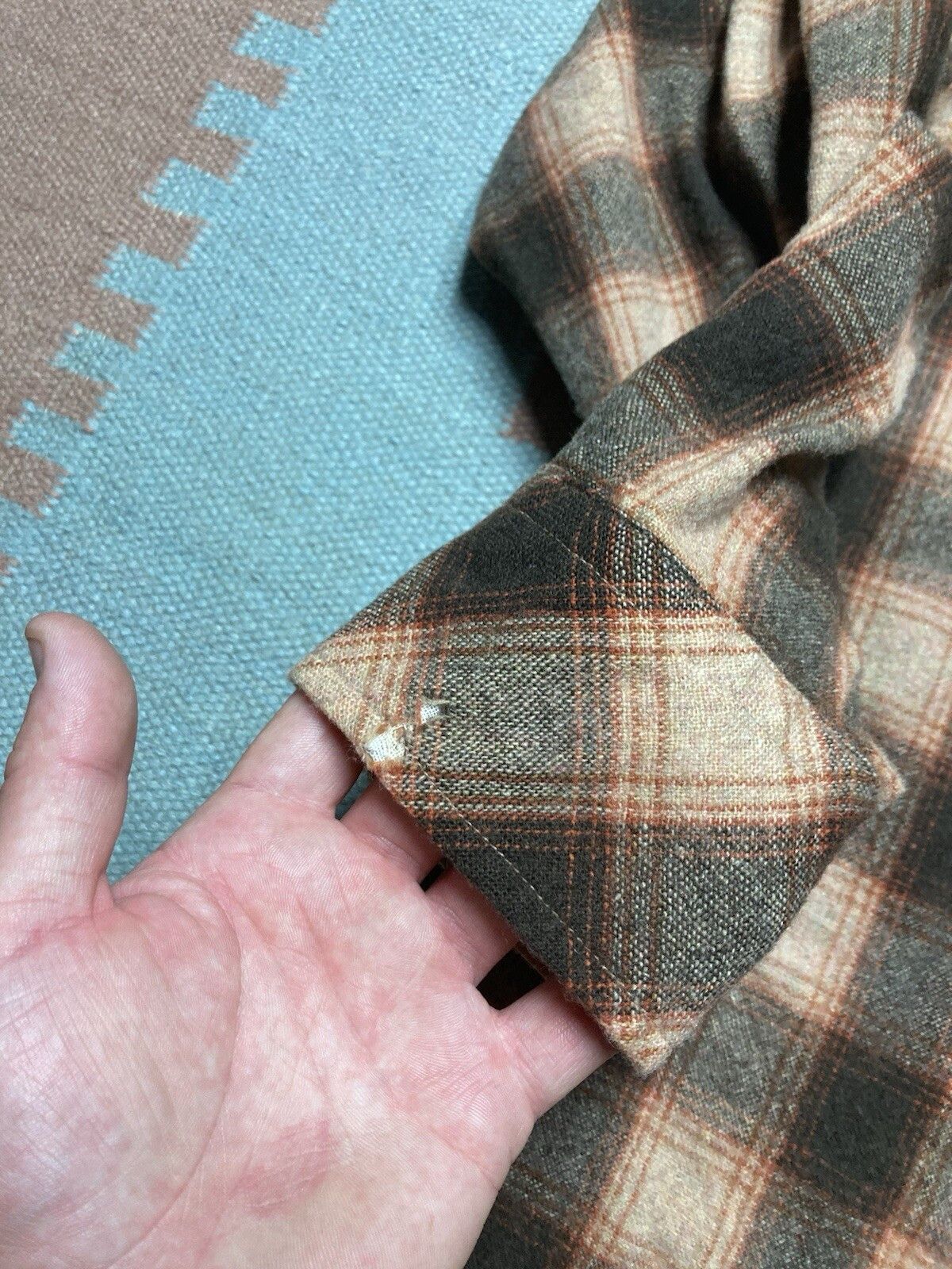 Vintage Vintage Kmart wool shirt jacket Pearl snap plaid western XL Size US XL / EU 56 / 4 - 2 Thumbnail