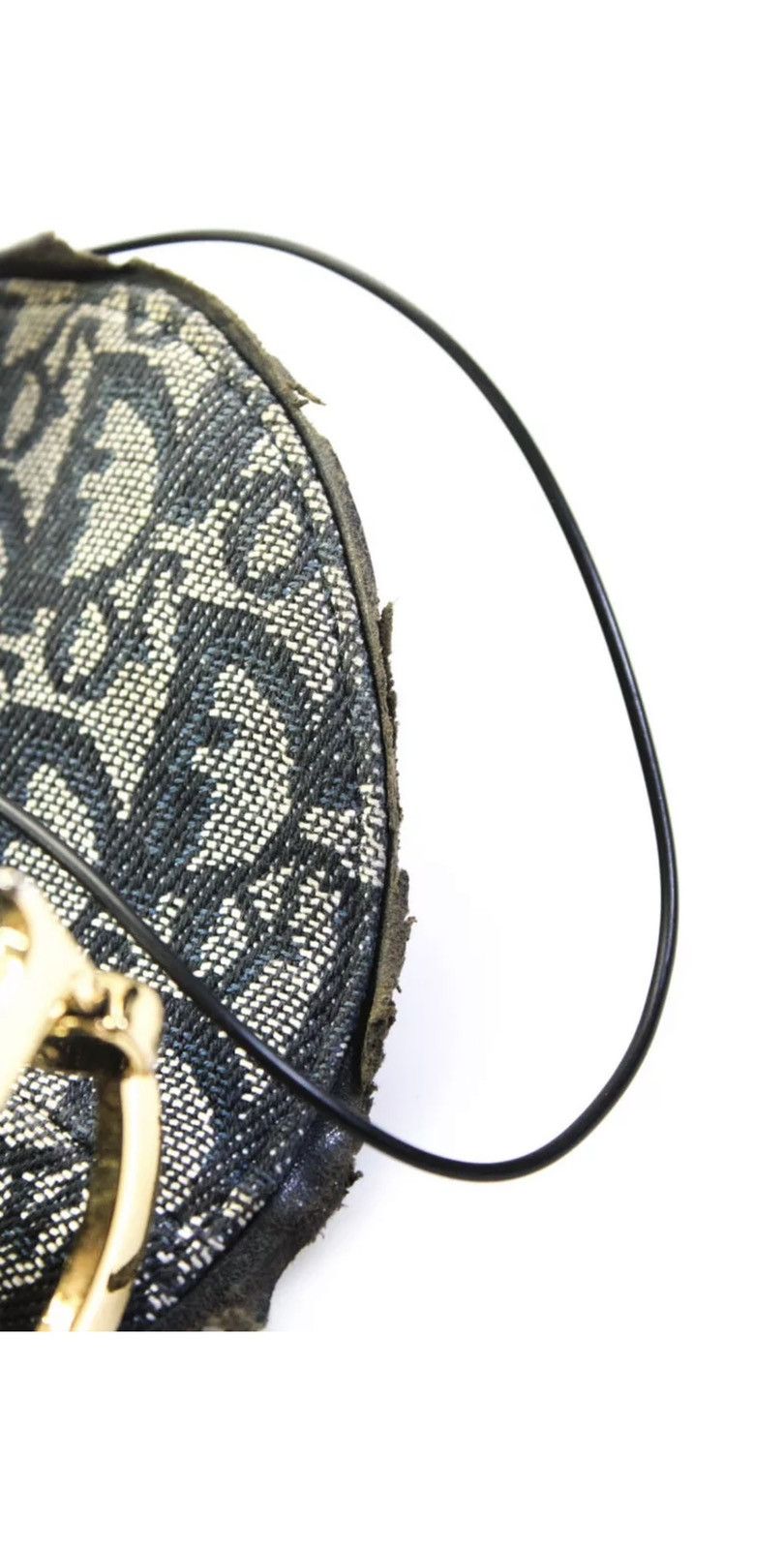 Dior Christian Dior Vintage Oblique Canvas Saddle Bag - Navy Size ONE SIZE - 11 Thumbnail