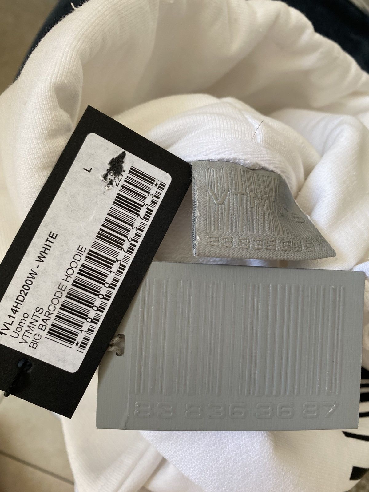 Vetements Vetements Barcode Hoodie Size US L / EU 52-54 / 3 - 4 Thumbnail