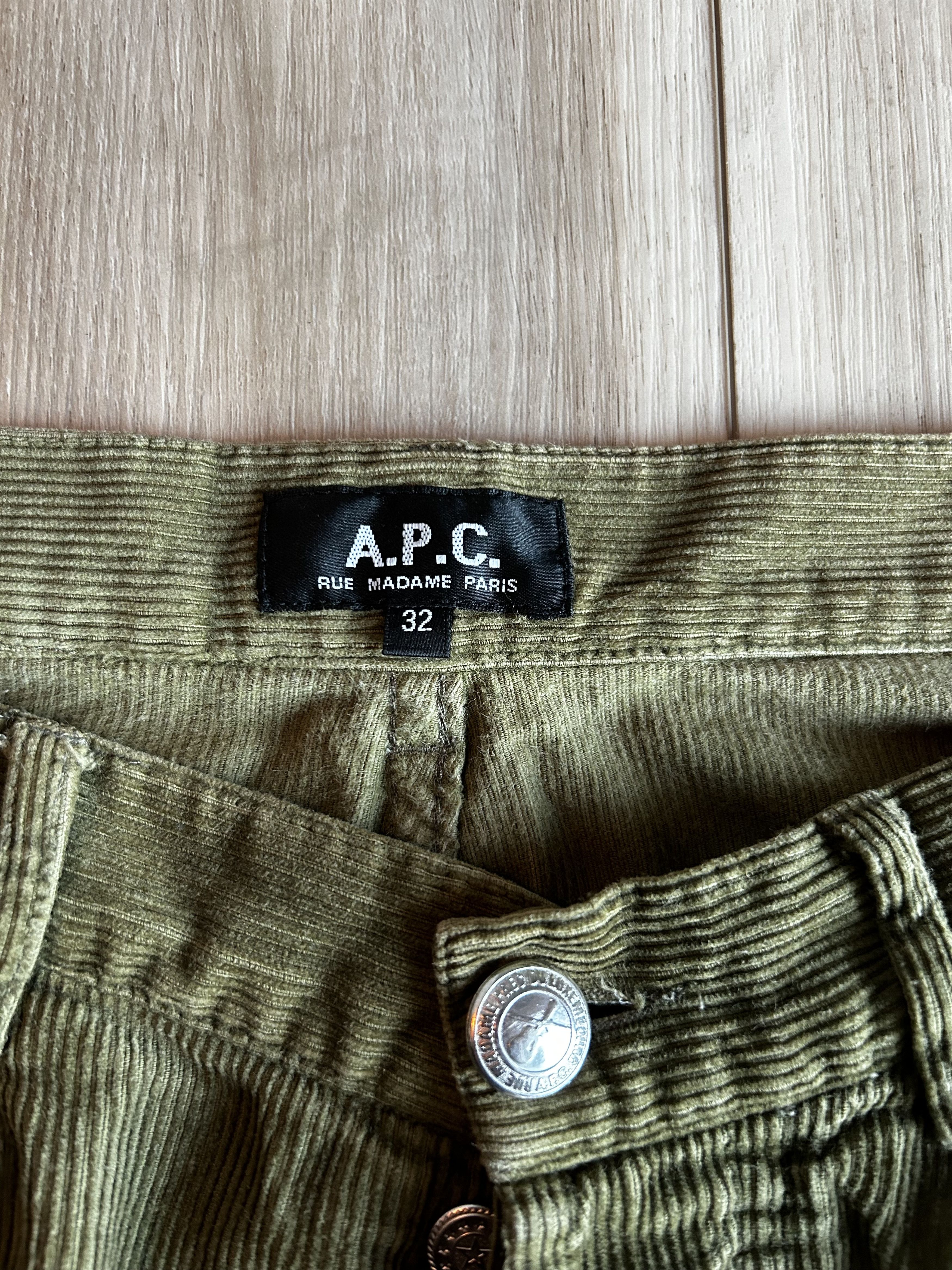 A.P.C. A.P.C. Rue Madam Paris Green Corduroy Pants Size US 32 / EU 48 - 3 Thumbnail