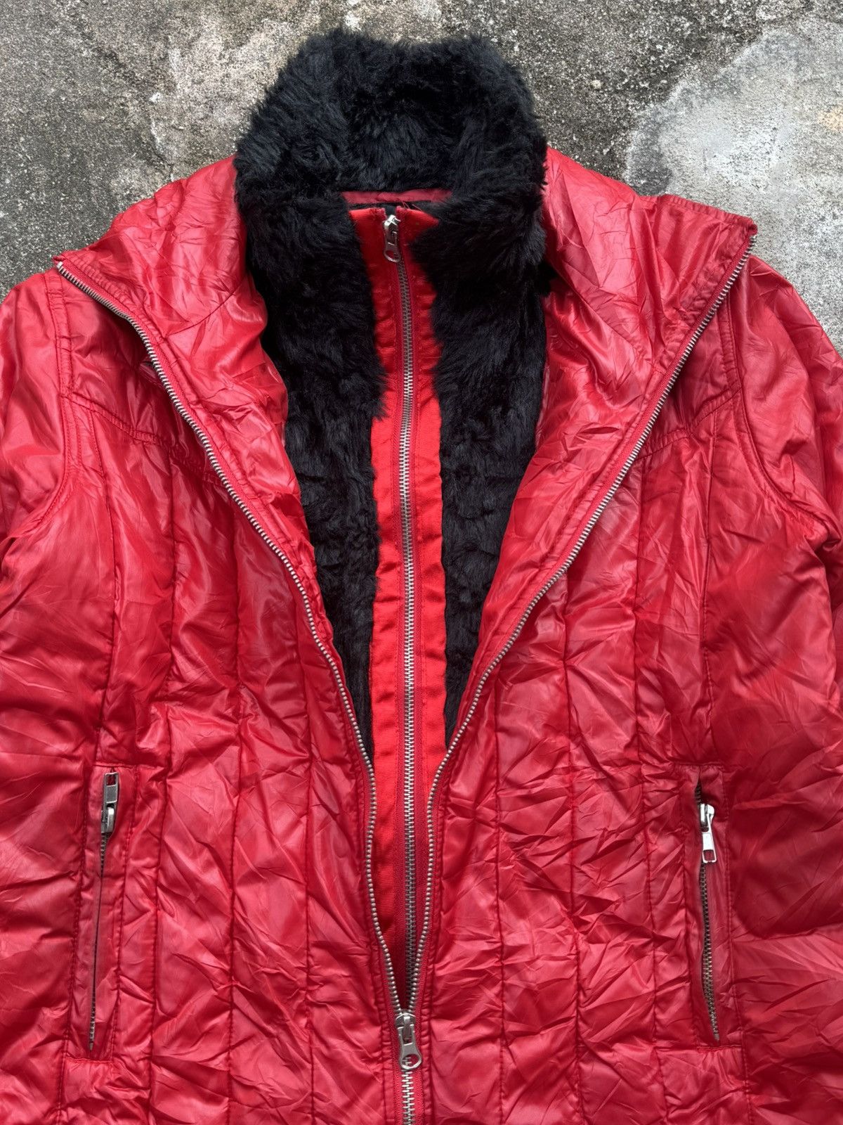 Hysteric Glamour × Japanese Brand × Le Grande Bleu (L.G.B.) FAUX FUR DOUBLE LAYERS PUFFER JACKET GOTHIC JAPANESE Size US M / EU 48-50 / 2 - 4 Thumbnail