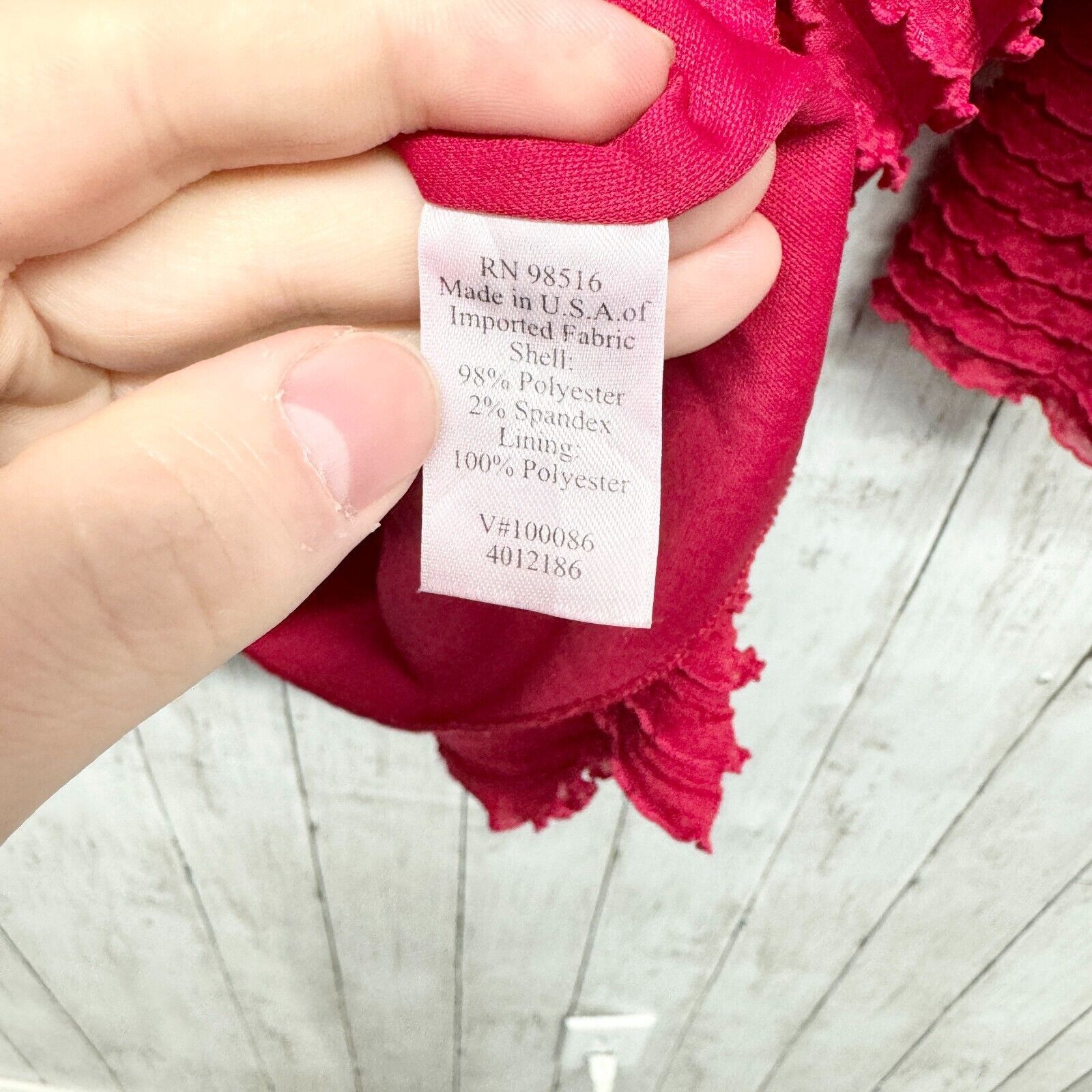 Coldwater Creek COLDWATER CREEK Women Red Ruffled Pleated Blouse S 34 Sleeve Size S / US 4 / IT 40 - 3 Thumbnail