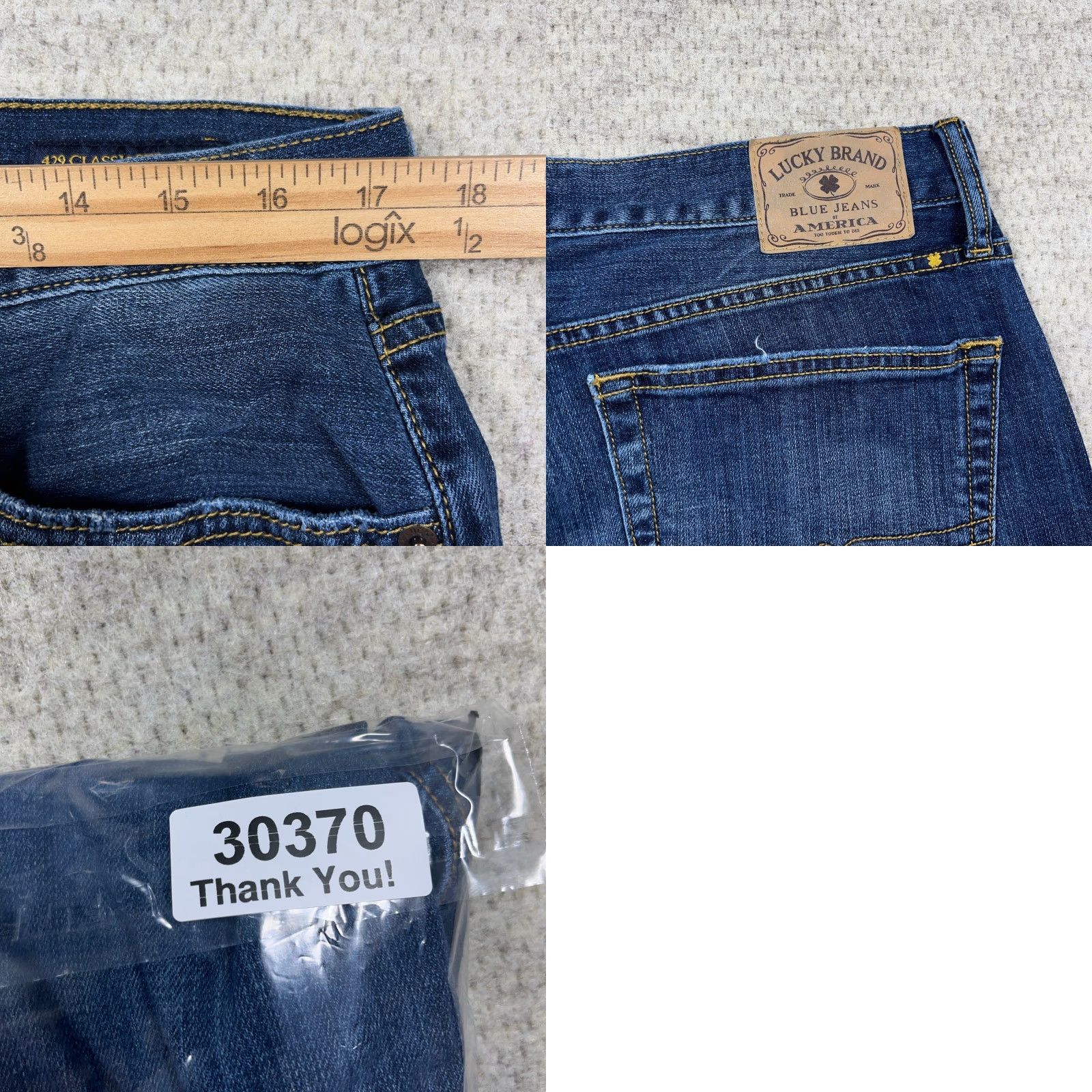 Lucky Brand Lucky Brand Jeans Men 36x30 Straight Blue Denim 5-Pocket Regular Fit Dark Wash Classic American Y2K Mens Size US 36 / EU 52 - 9 Thumbnail