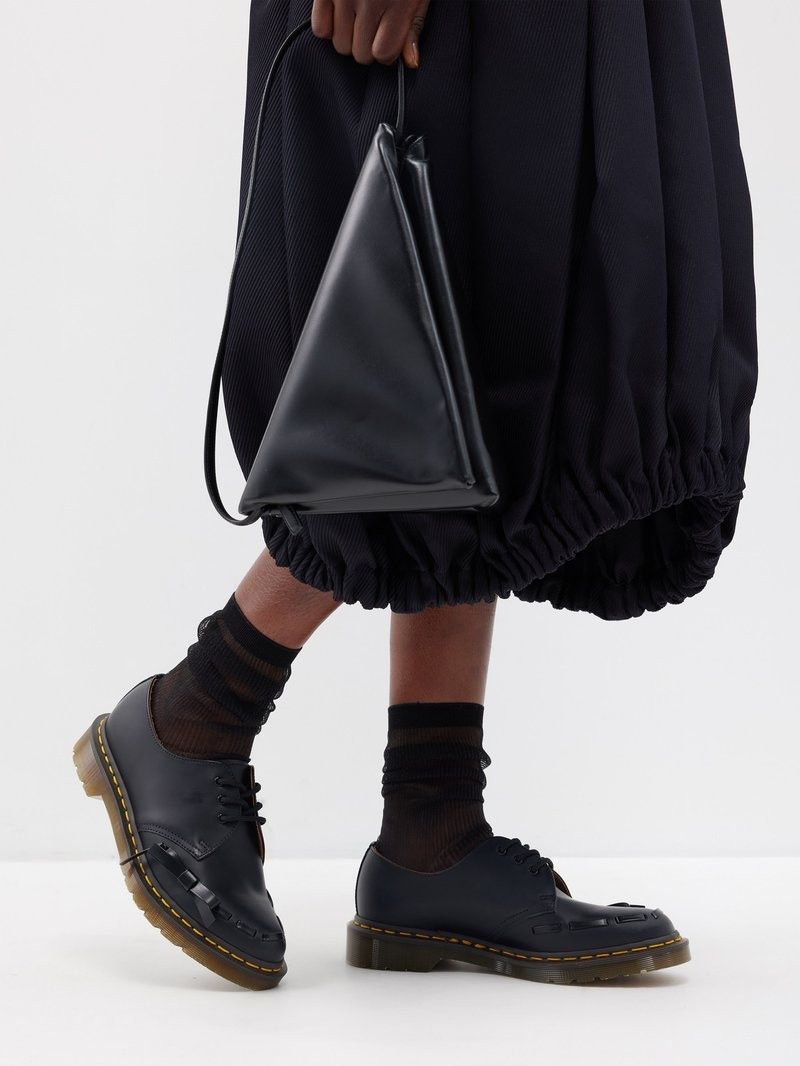 CDG by Comme des Garcons o1mle0824 Lace Up Bow Detail Oxford Shoes in Black Size US 6.5 / IT 36.5 - 2 Thumbnail
