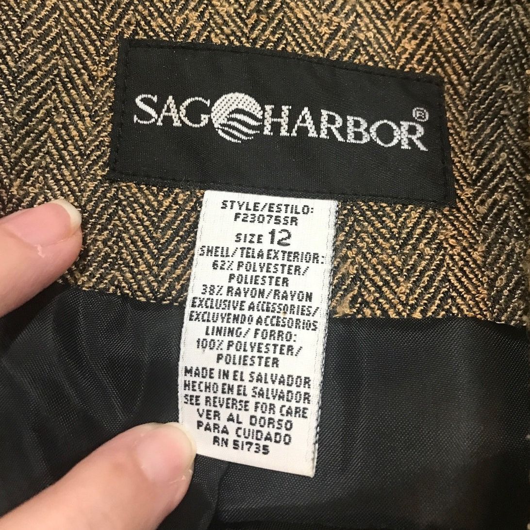 Other Sag Harbor Vintage Tweed Collared Long Sleeve Jacket 12 Size XL / US 12-14 / IT 48-50 - 3 Thumbnail