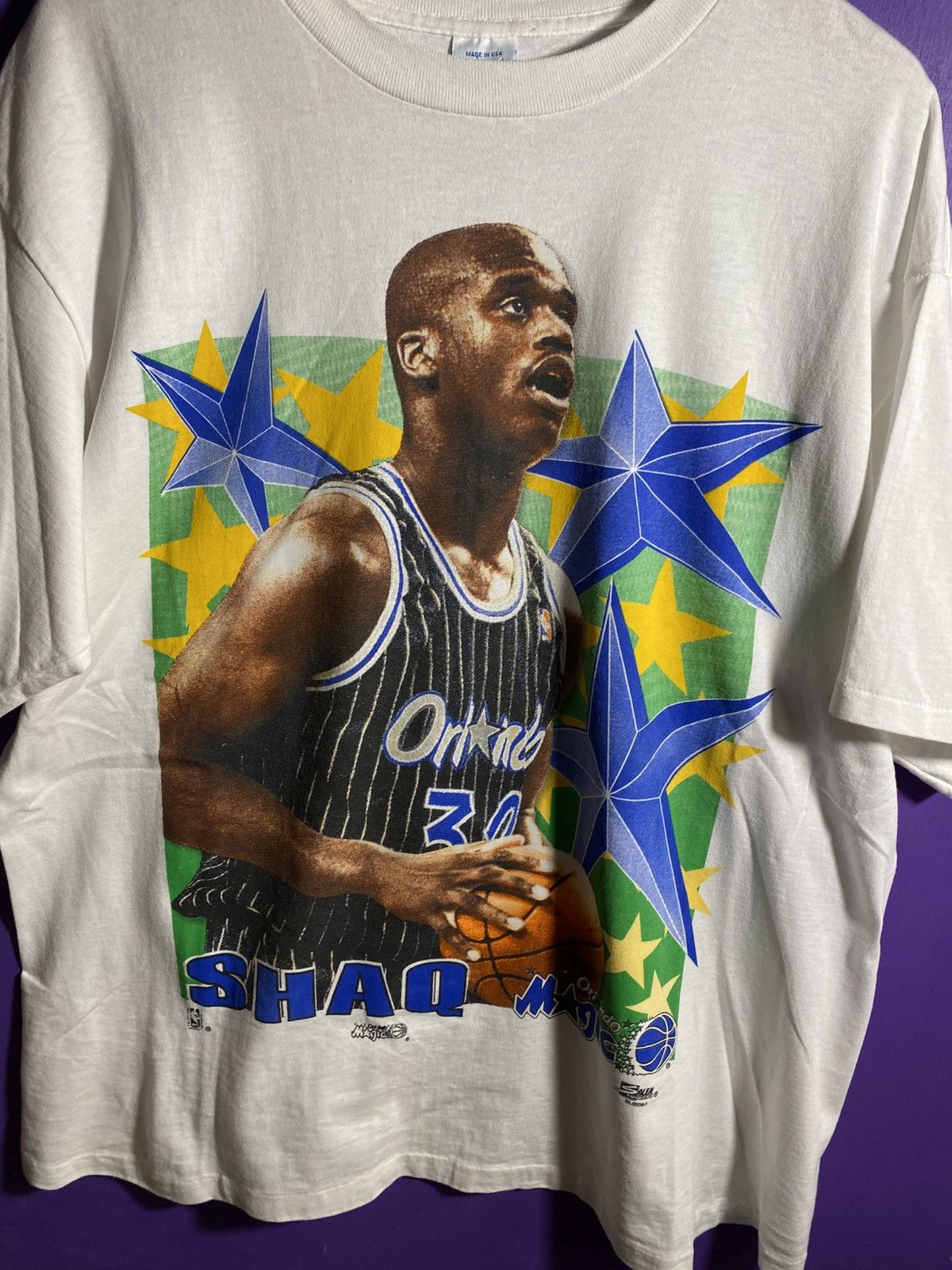 Salem Sportswear Vintage 90s Salem SHAQ orlando magic photo player tee Size US XL / EU 56 / 4 - 3 Thumbnail