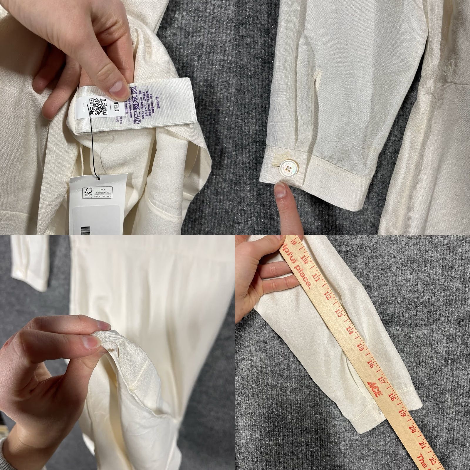 Ralph Lauren Purple Label Ralph Lauren Purple Label Silk Shirt Dress Womens Size 0 Ivory Collar Midi Flaws Classic Designer Party/Cocktail Dress Mens? Size XS / US 0-2 / IT 36-38 - 10 Thumbnail