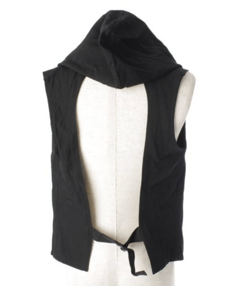 Yohji Yamamoto Yohji Yamamoto Pour Homme - W/Gabardine Hooded Vest Size US L / EU 52-54 / 3 - 8 Thumbnail