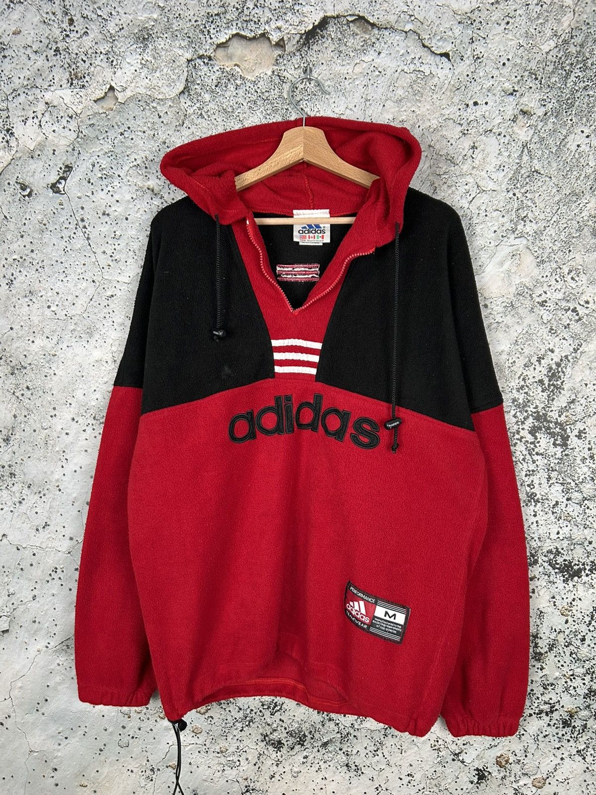 Adidas Vintage Adidas 90s Rap Fleece Hoodie Baggy Boxy Skate Size US XXL / EU 58 / 5 - 1 Thumbnail