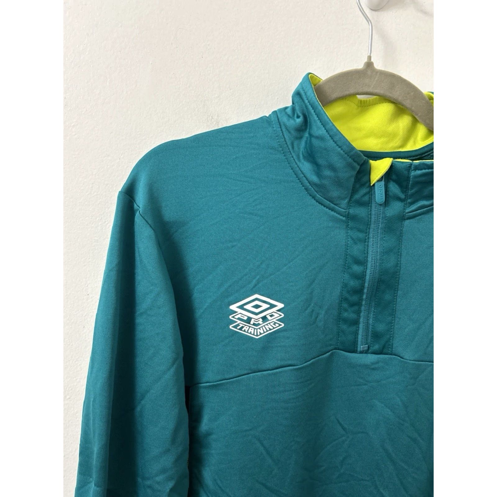 Umbro Umbro Ireland Pro Training Quarter-Zip Mens L Teal Neon FAI National Team Pullover Jacket Size US L / EU 52-54 / 3 - 5 Thumbnail