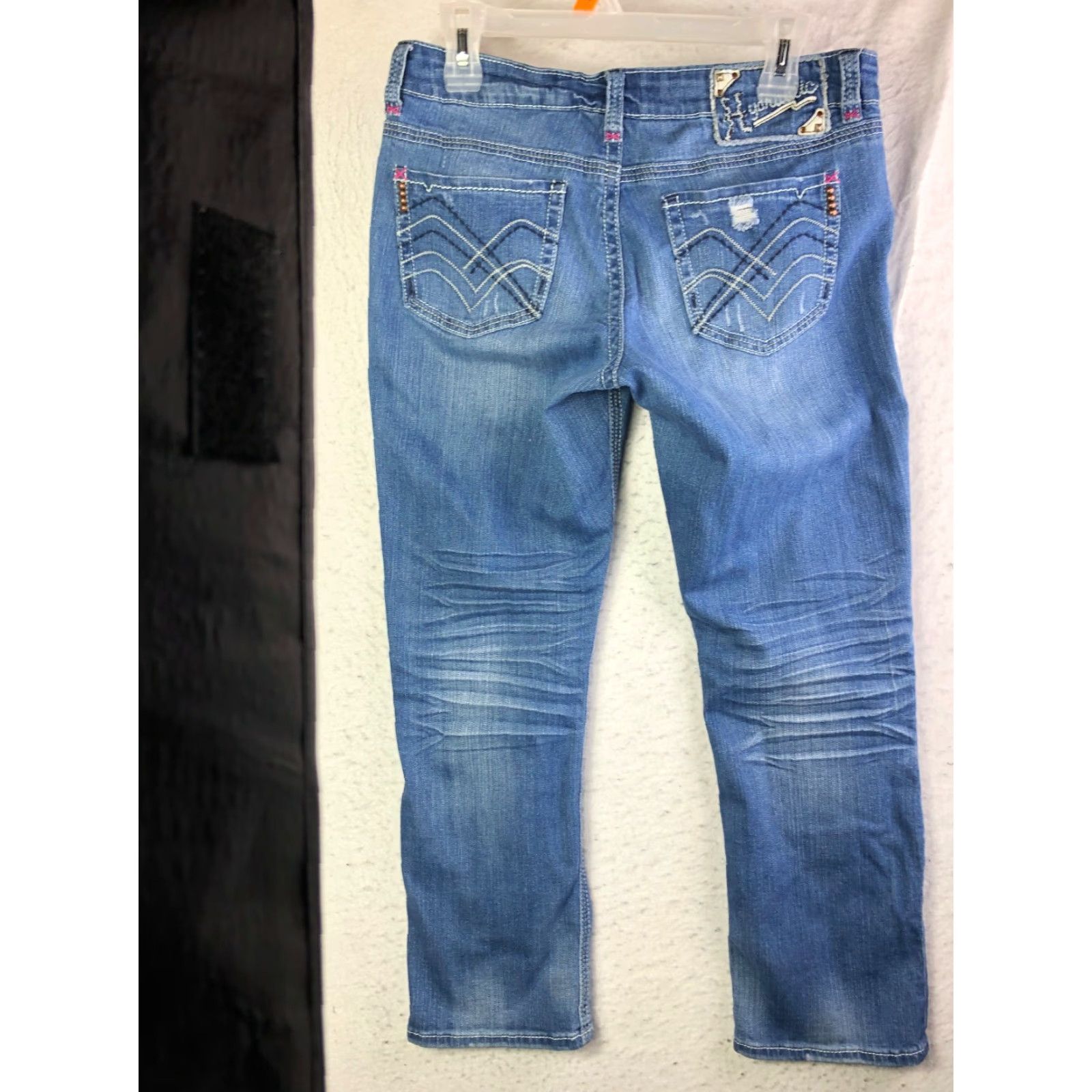 Vintage Hydraulic Gramercy Distressed Crop Womens Size 7/8 Medium Wash Blue Jeans Size 30" / US 8 / IT 44 - 5 Thumbnail